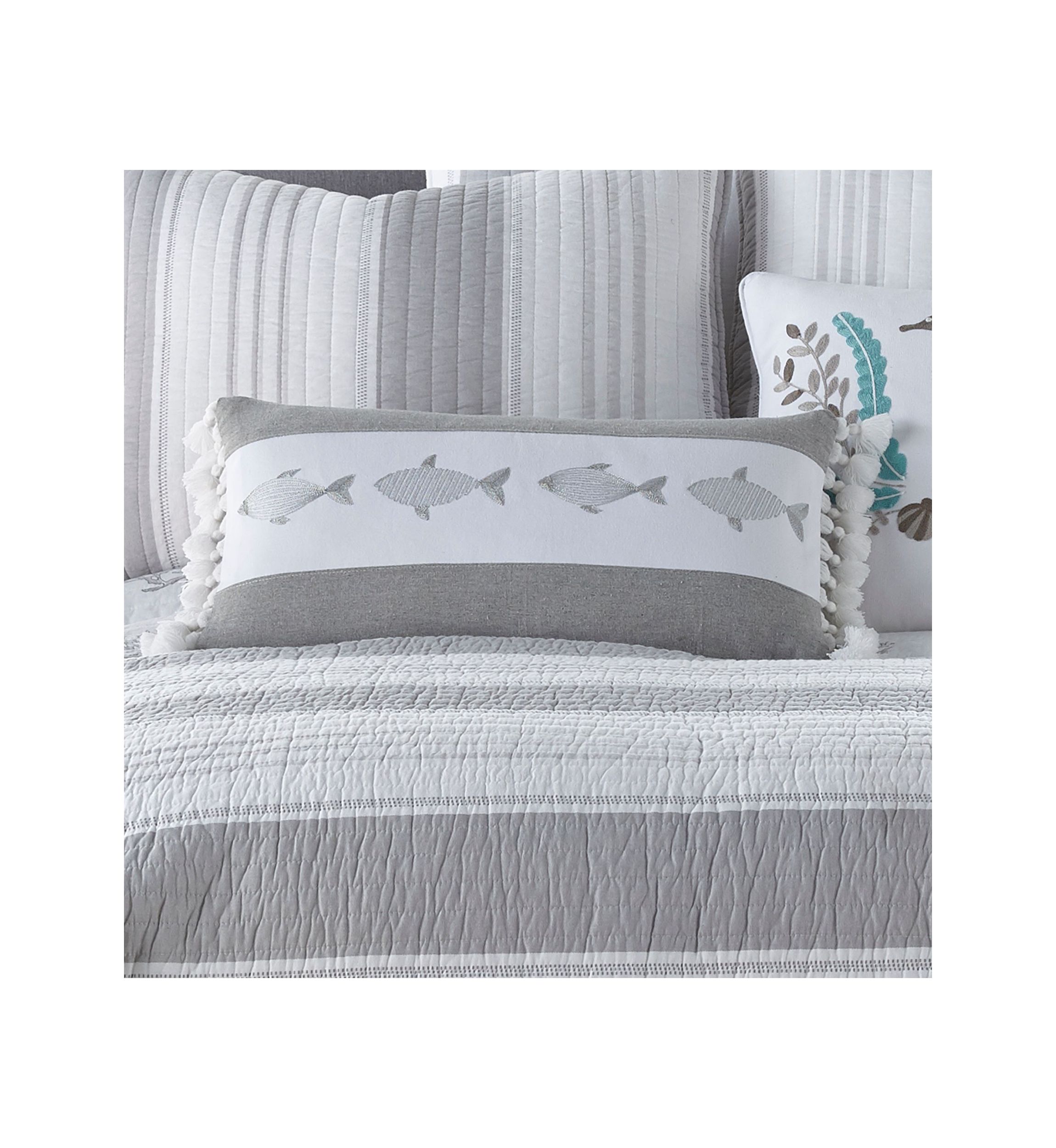 Nantucket Fish Pillow with Tassels