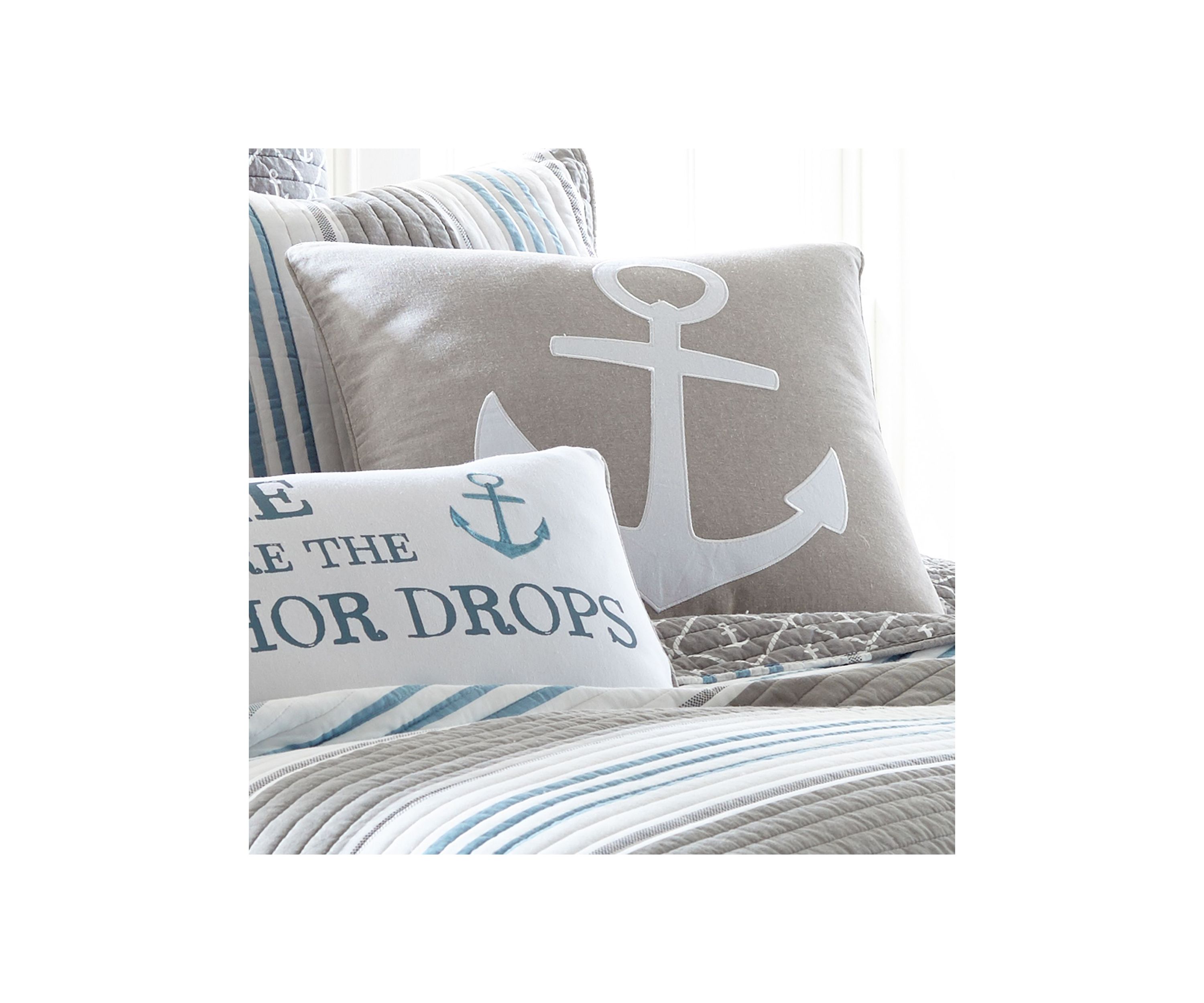 Provincetown Anchor Appliqué Pillow