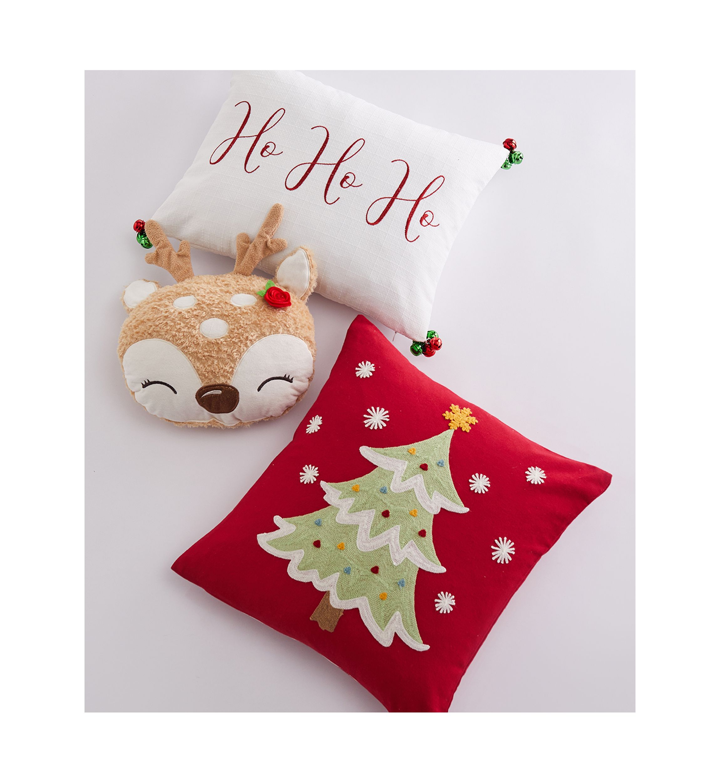 Comet & Cupid Figural Deer Pillow