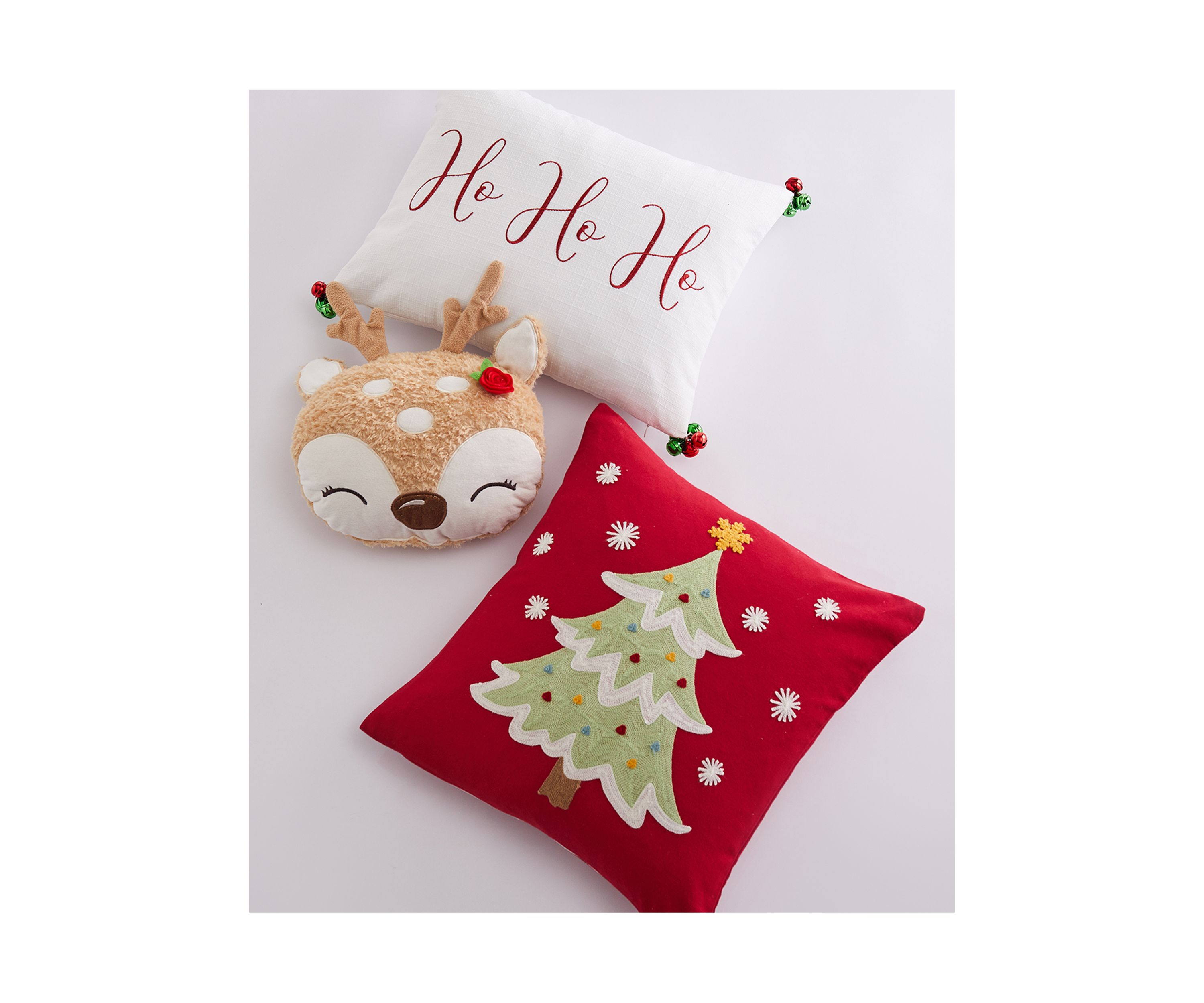 Comet & Cupid Figural Deer Pillow