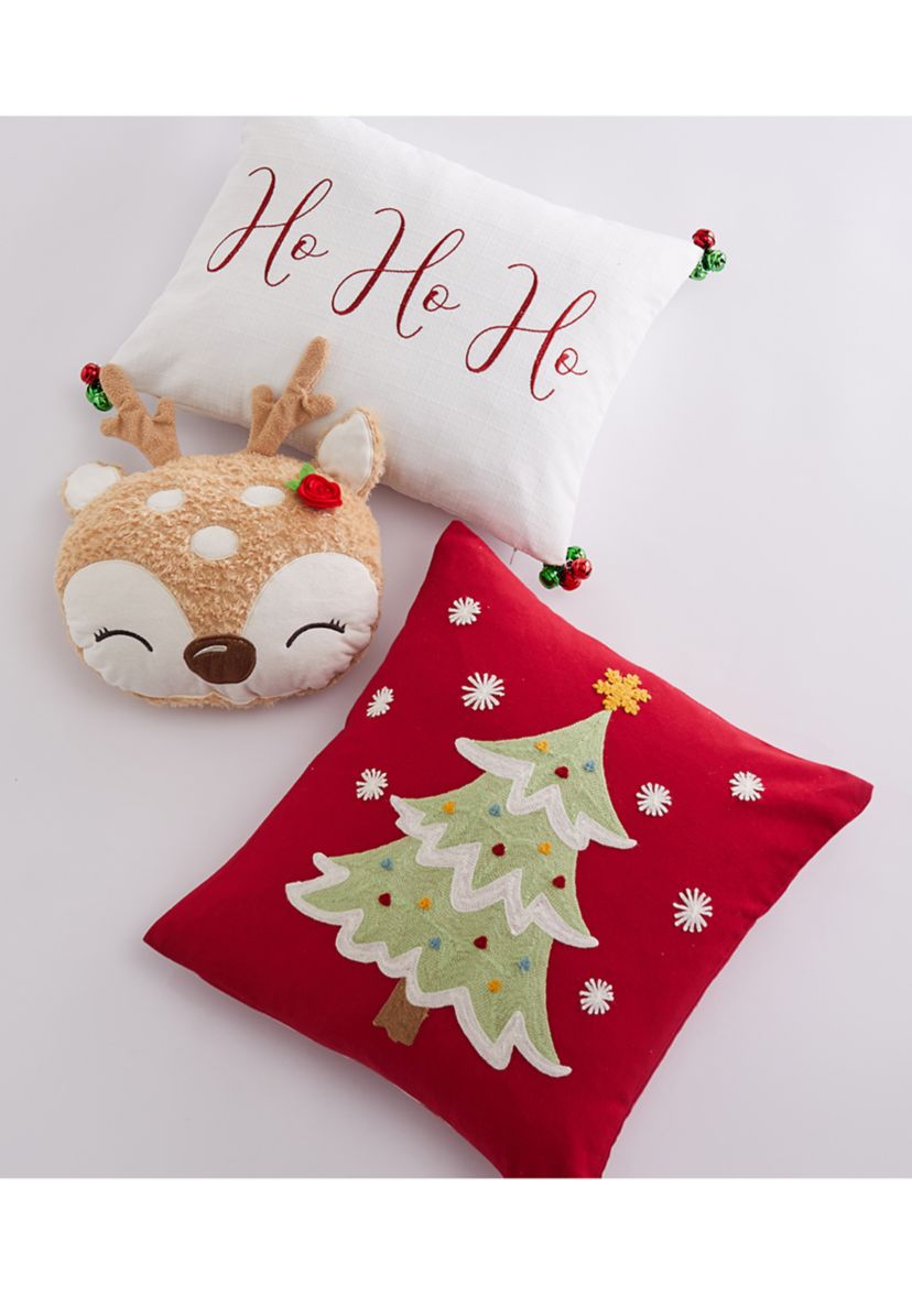 Comet & Cupid Figural Deer Pillow