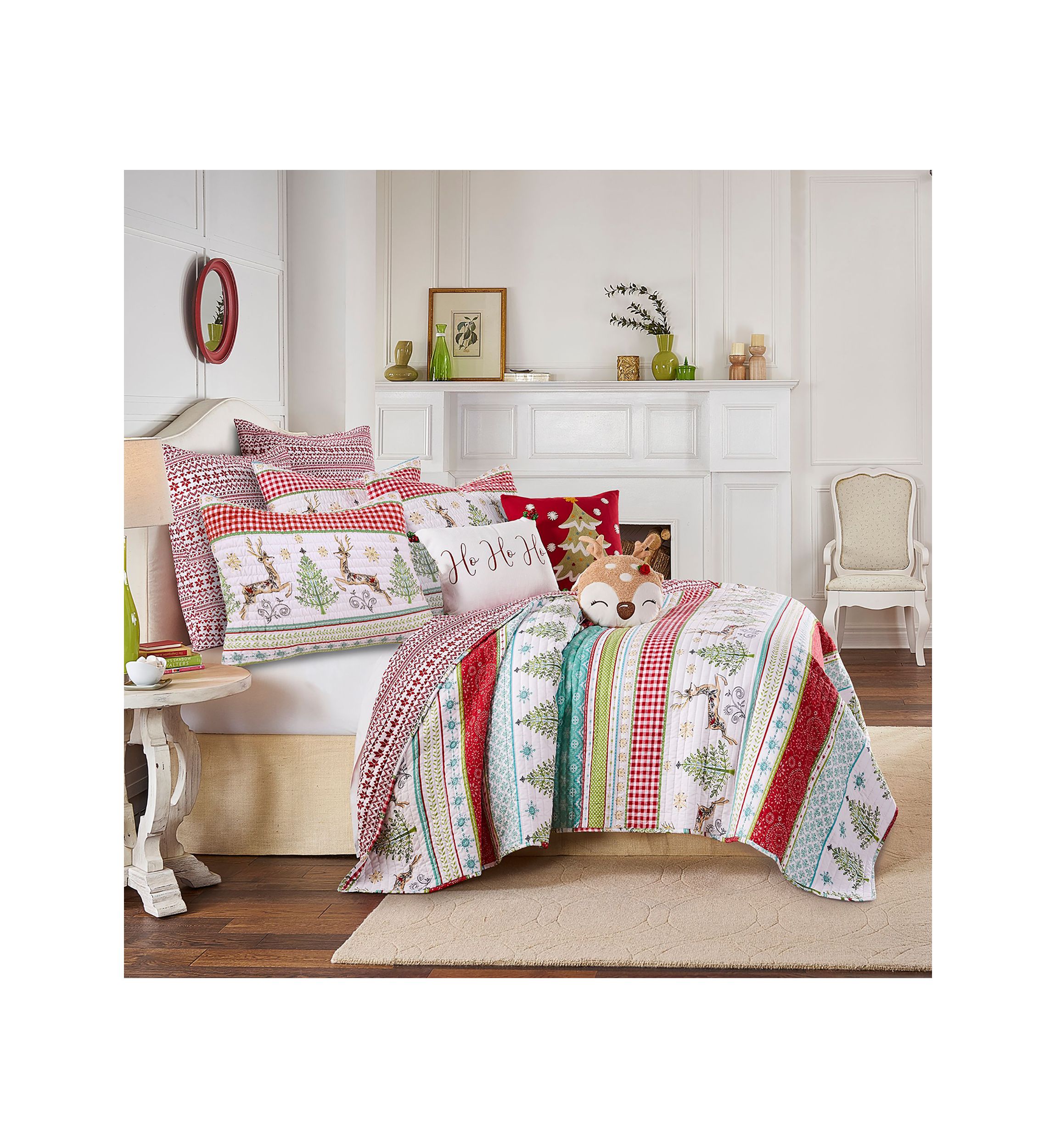 Comet & Cupid Figural Deer Pillow