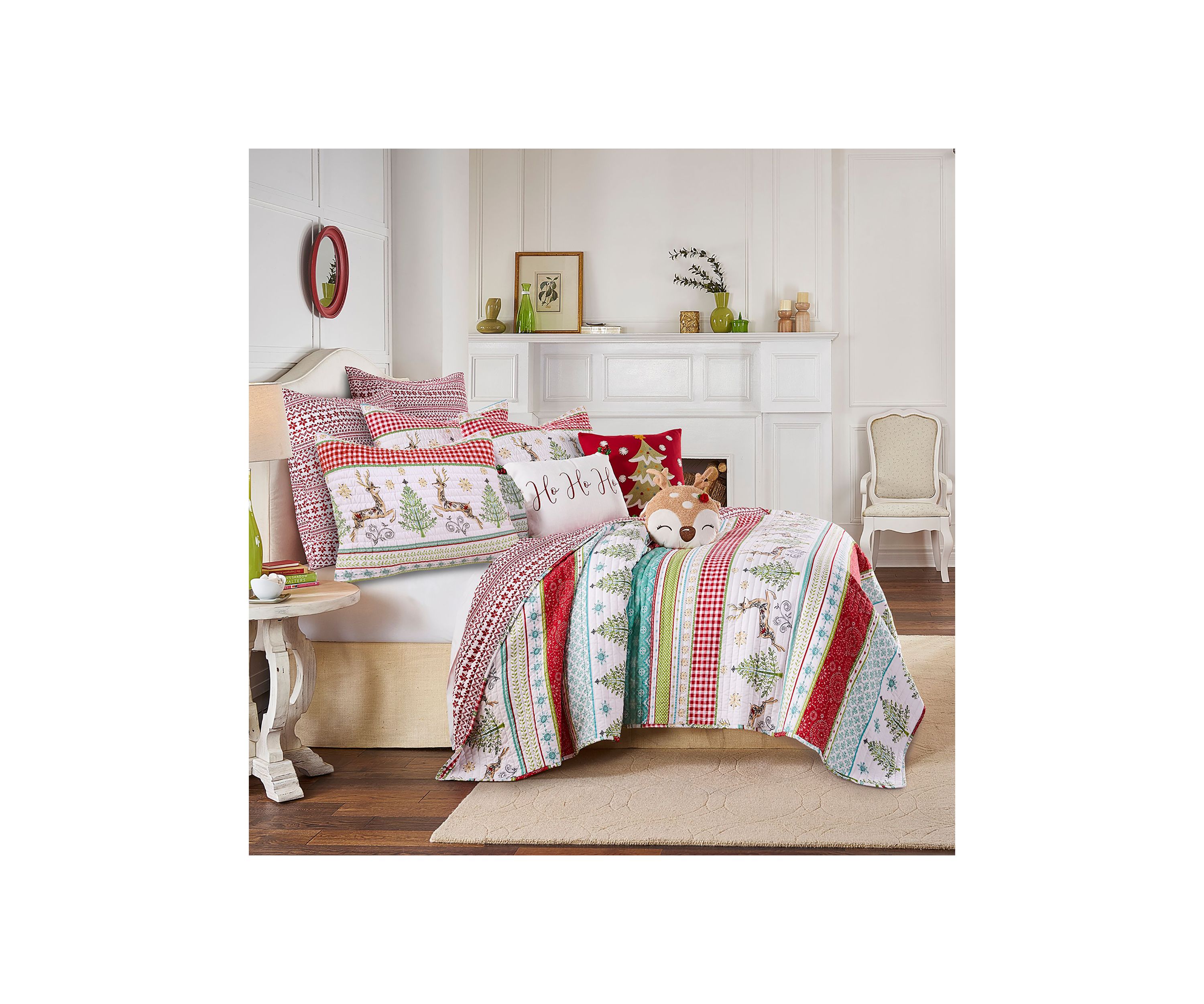 Comet & Cupid Figural Deer Pillow