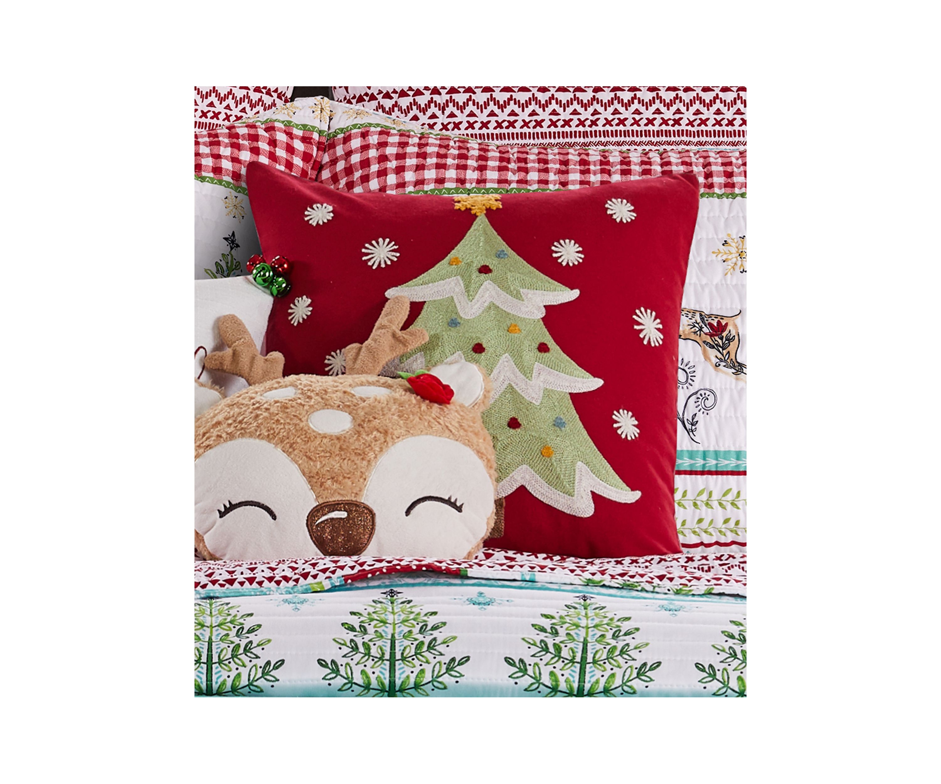 Comet & Cupid Christmas Tree Pillow