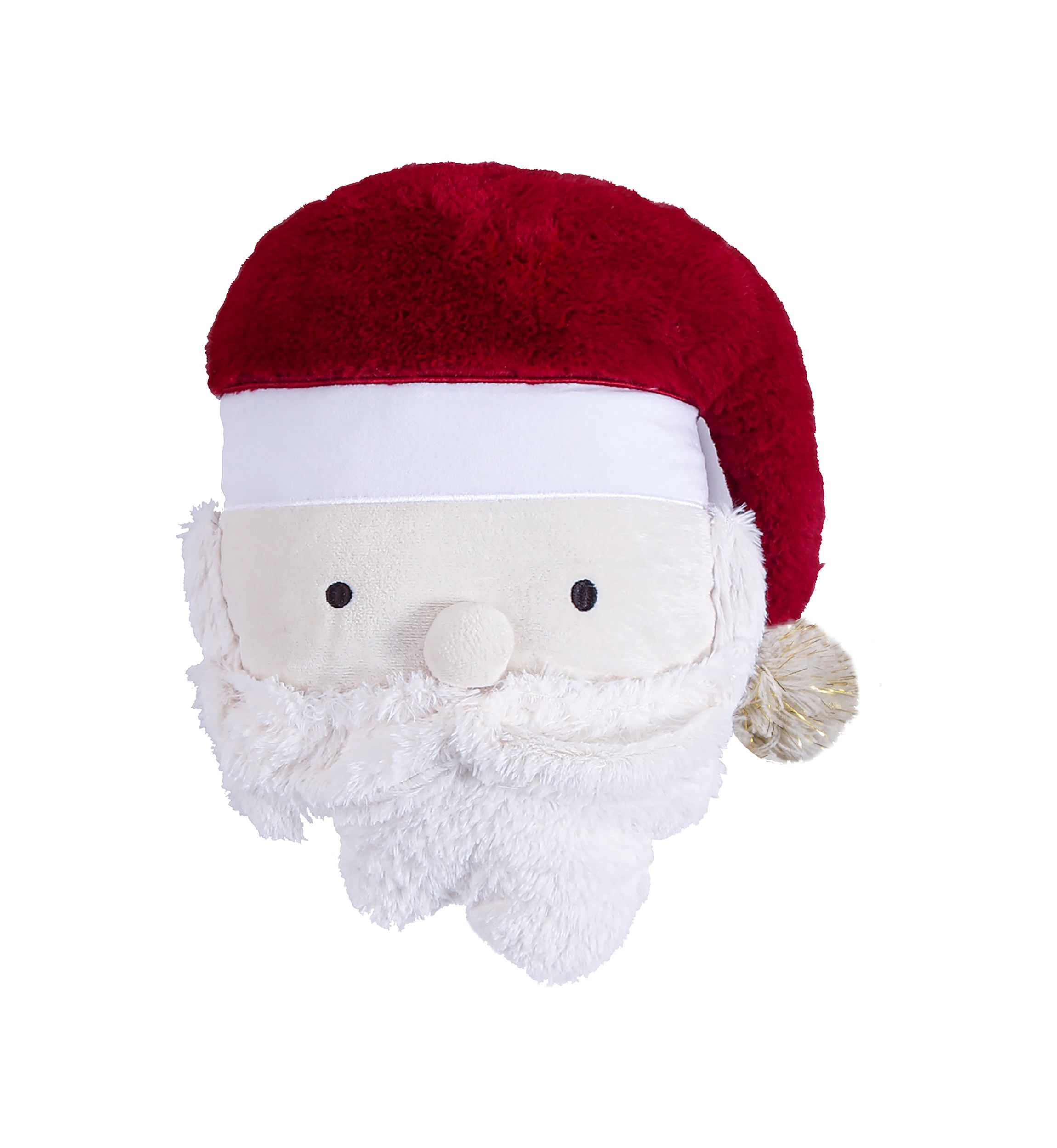 Holly Jolly Figural Santa Pillow