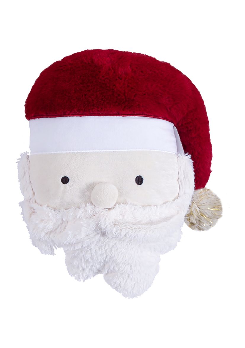 Holly Jolly Figural Santa Pillow