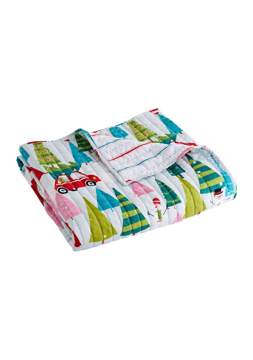 Holly Jolly Quilted Throw