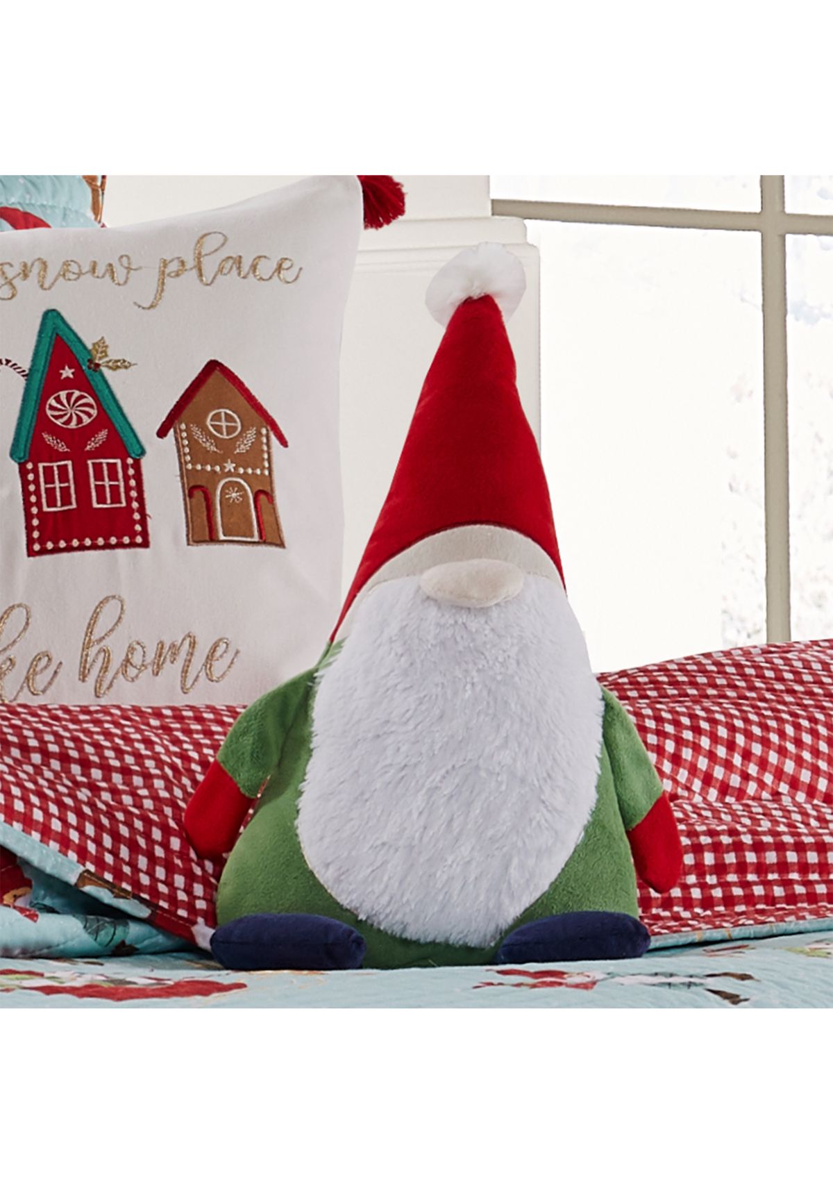 Gnome for the Holidays Shaped Pillow