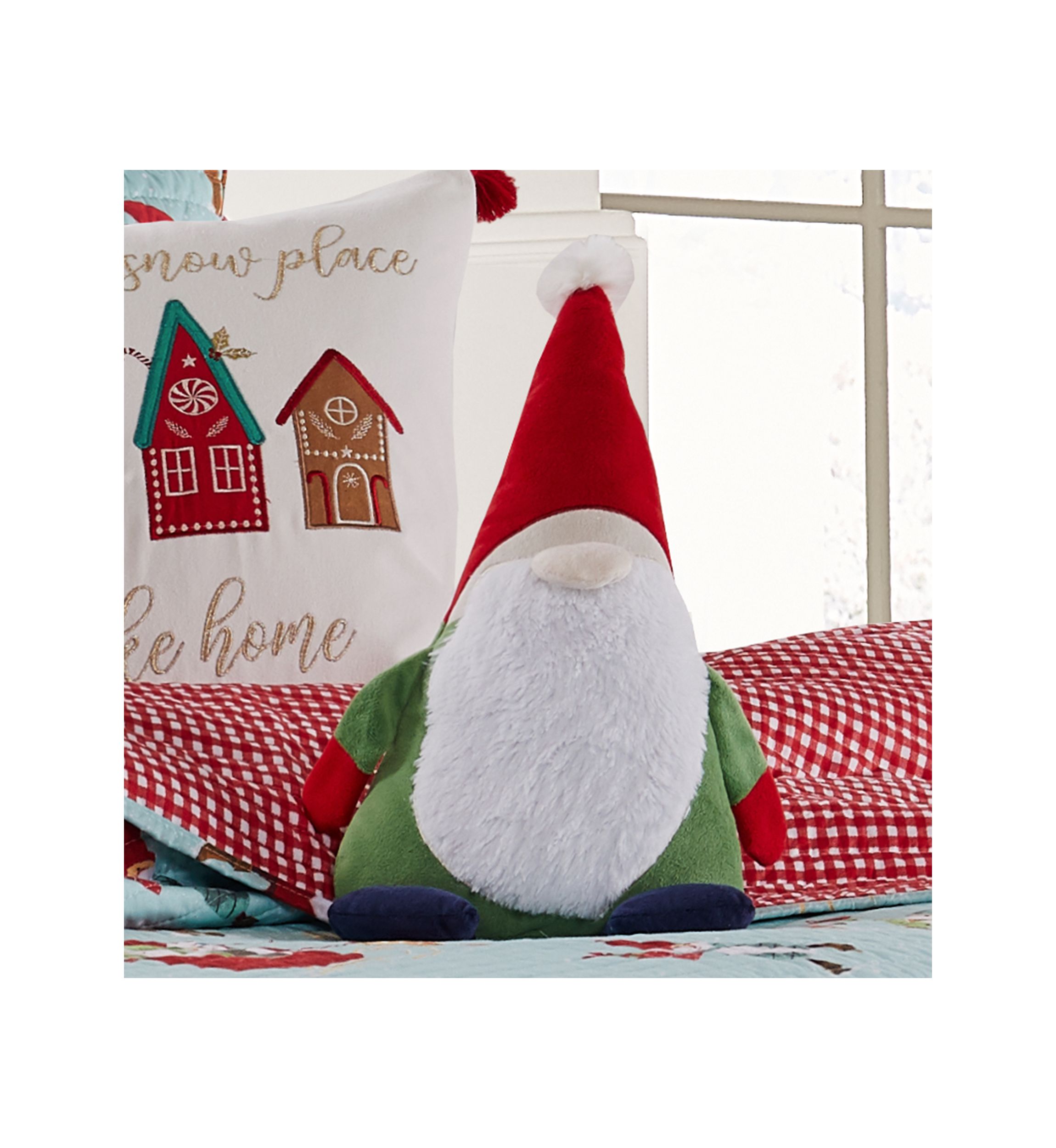 Gnome for the Holidays Shaped Pillow
