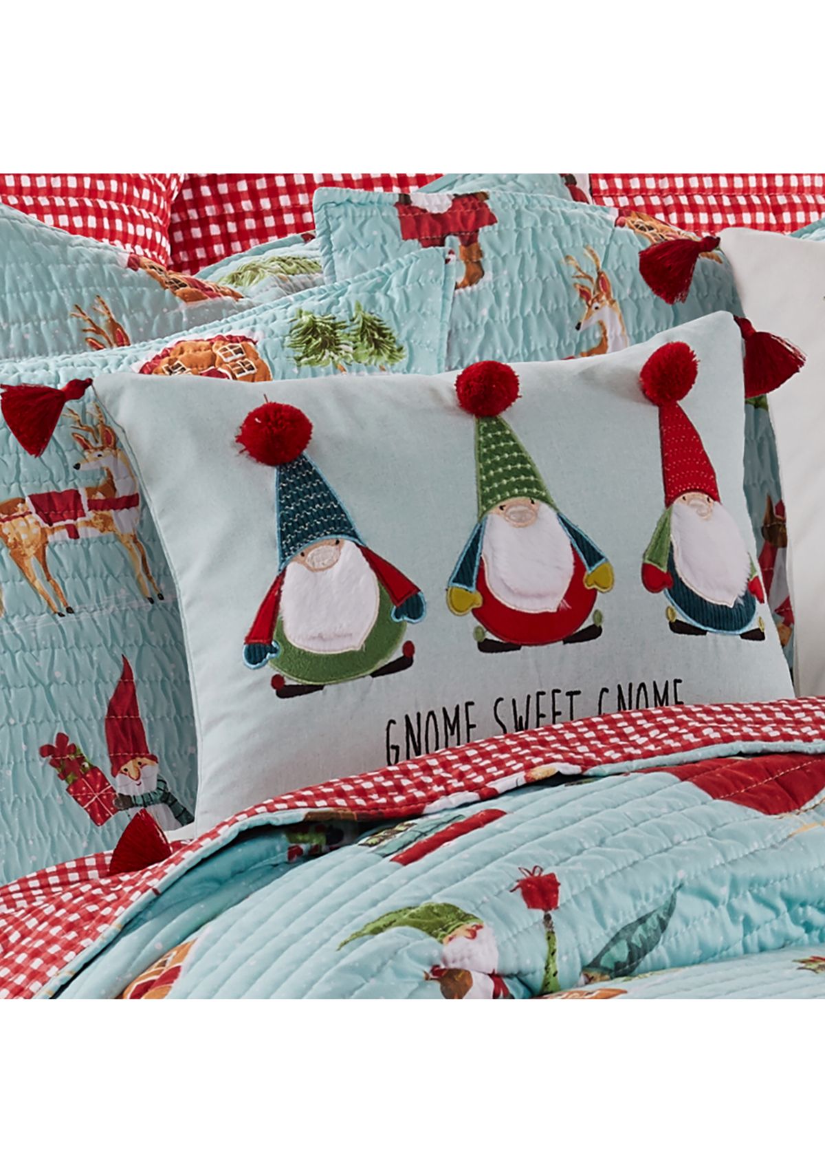 Gnome for the Holidays Gnome Sweet Gnome Pillow