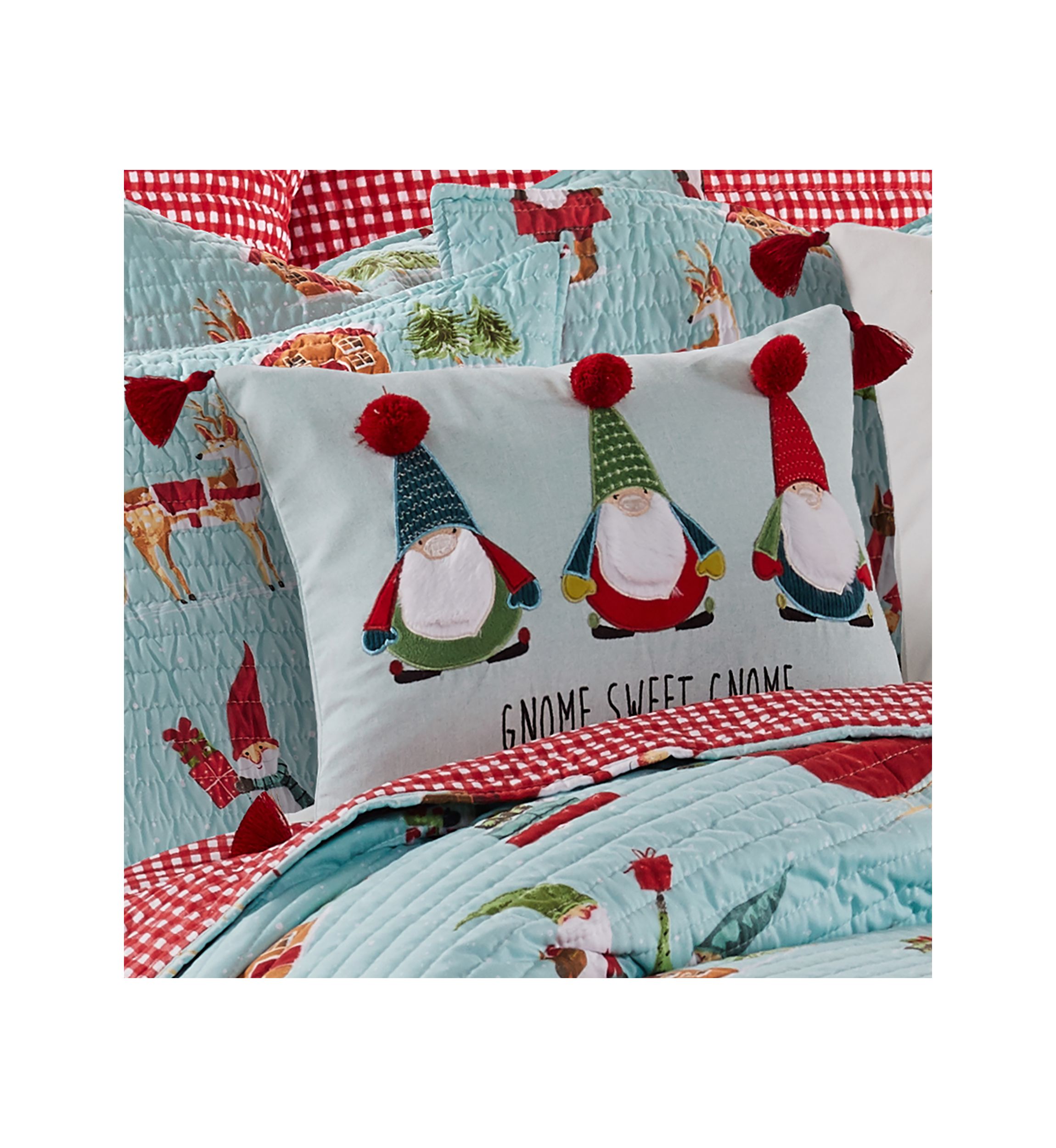 Gnome for the Holidays Gnome Sweet Gnome Pillow