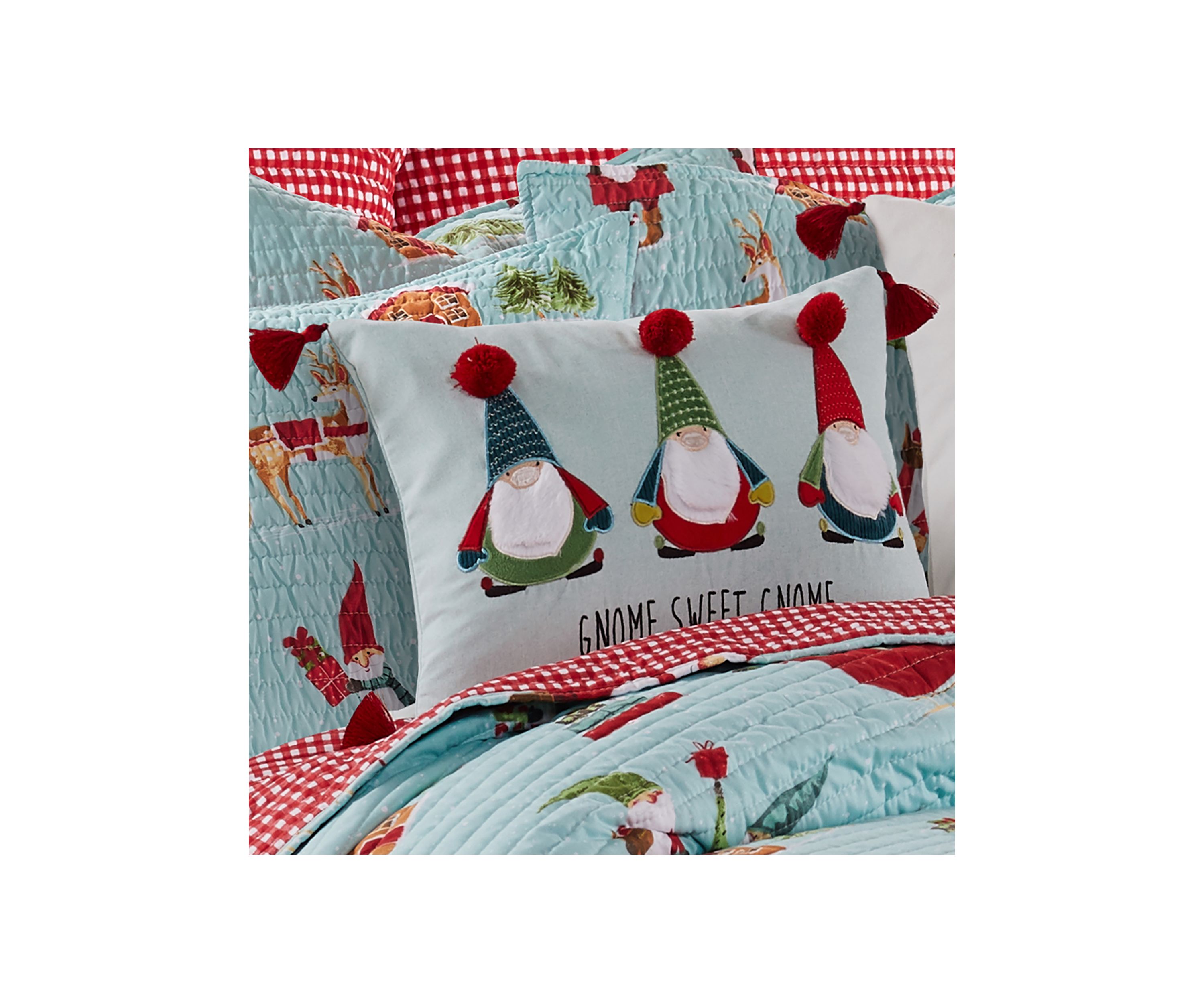 Gnome for the Holidays Gnome Sweet Gnome Pillow