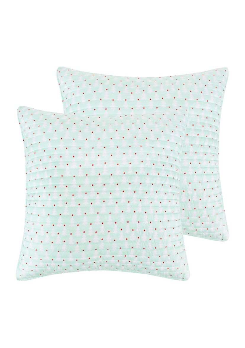 Gnome for the Holidays White Euro Sham - Set of 2