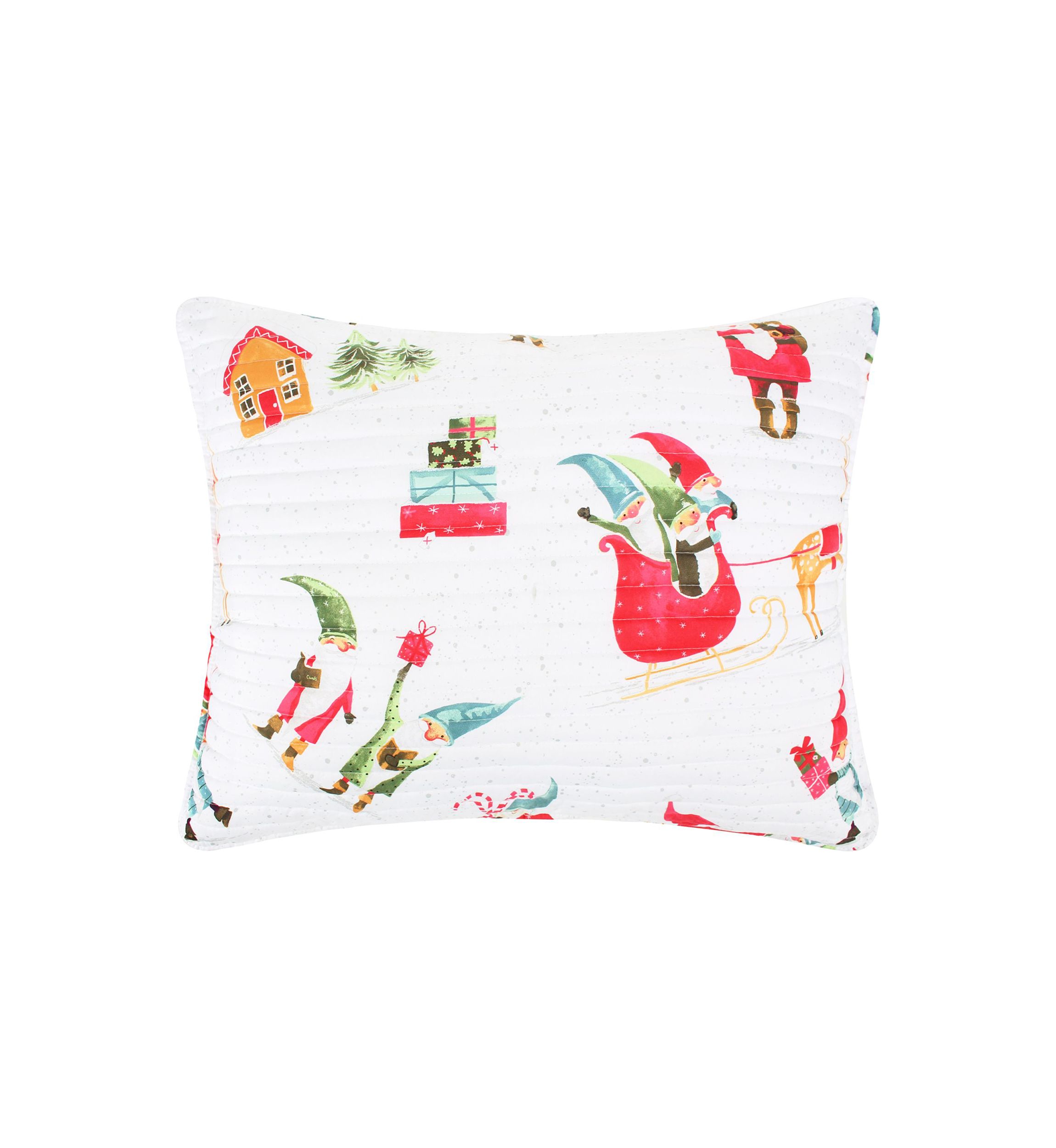 Gnome for the Holidays White King Sham