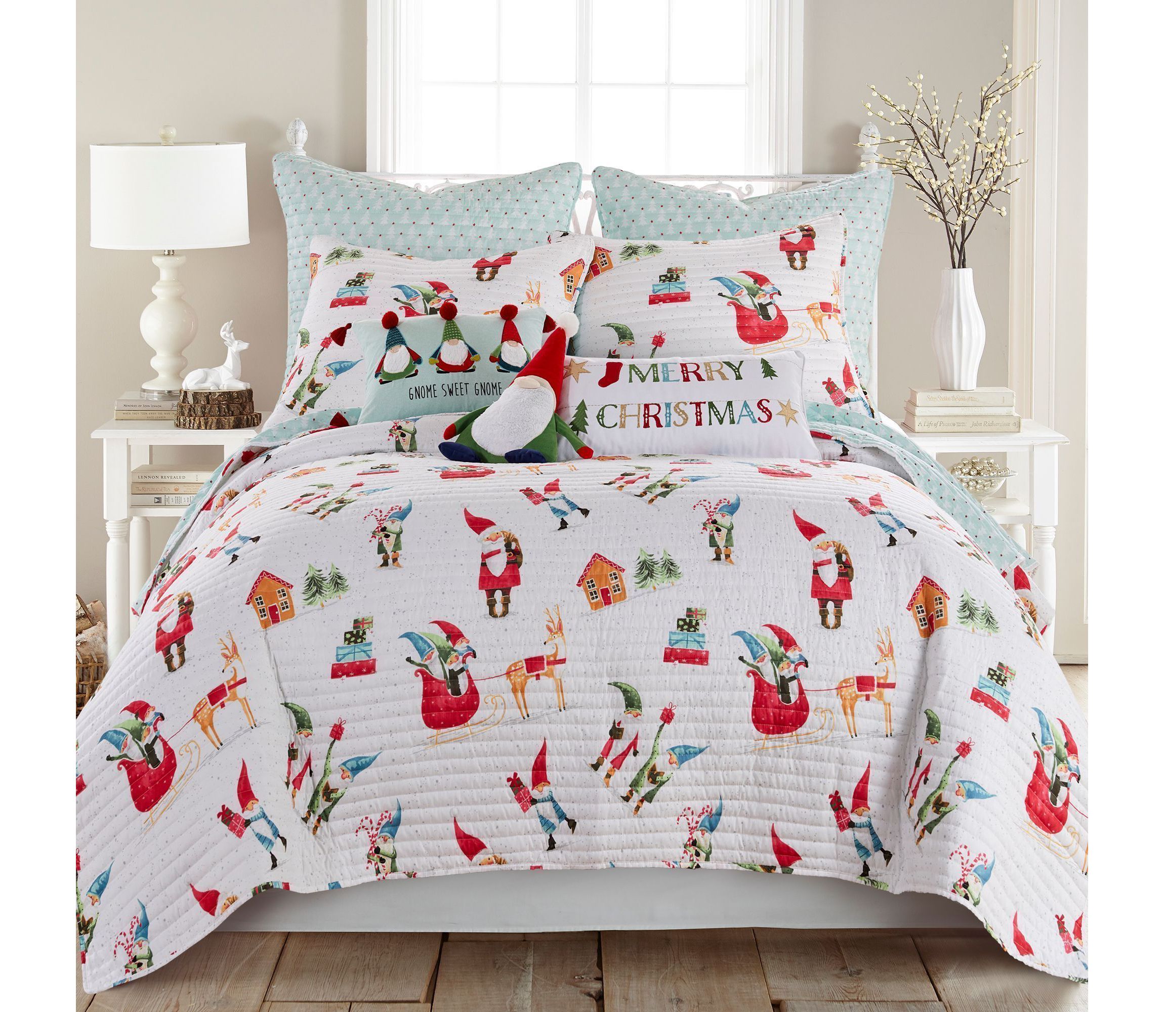 Gnome for the Holidays White King Sham