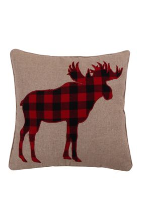 Lodge Sparkle Moose Pillow