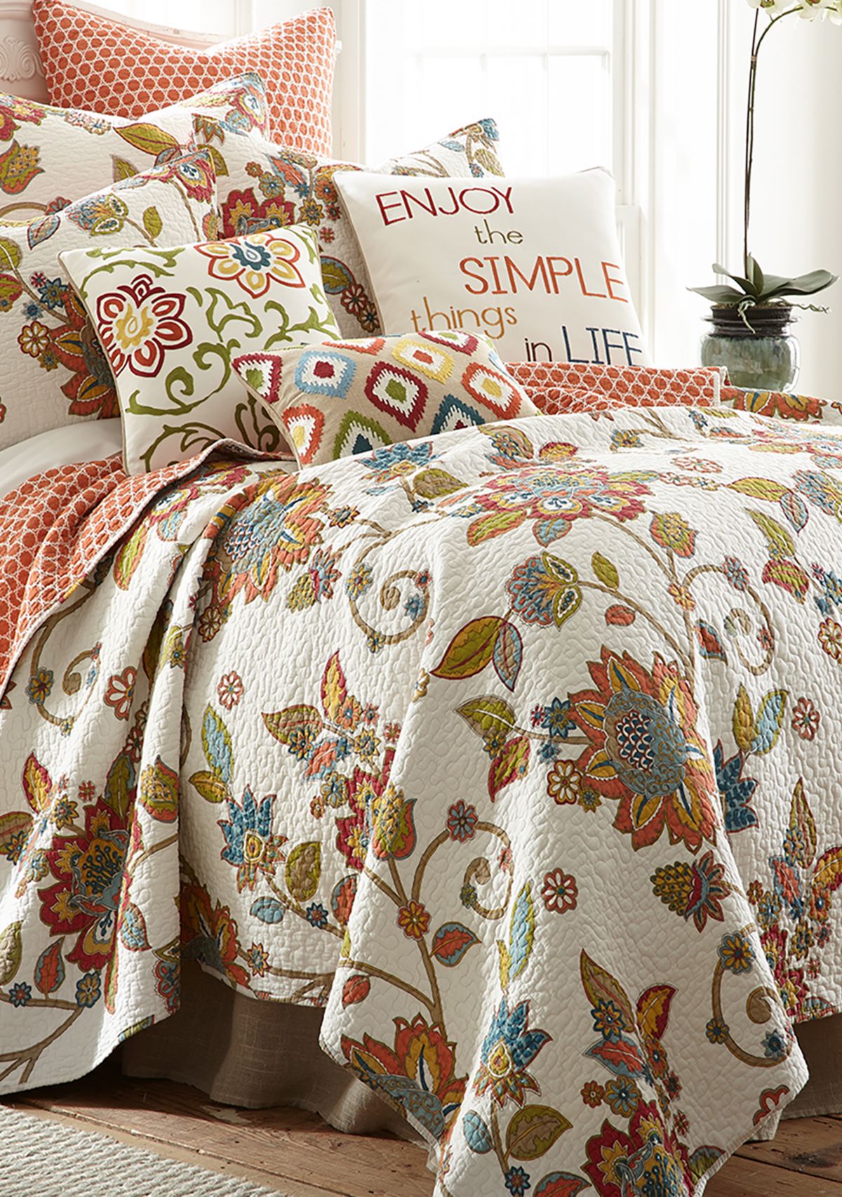 Clementine Floral Pillow