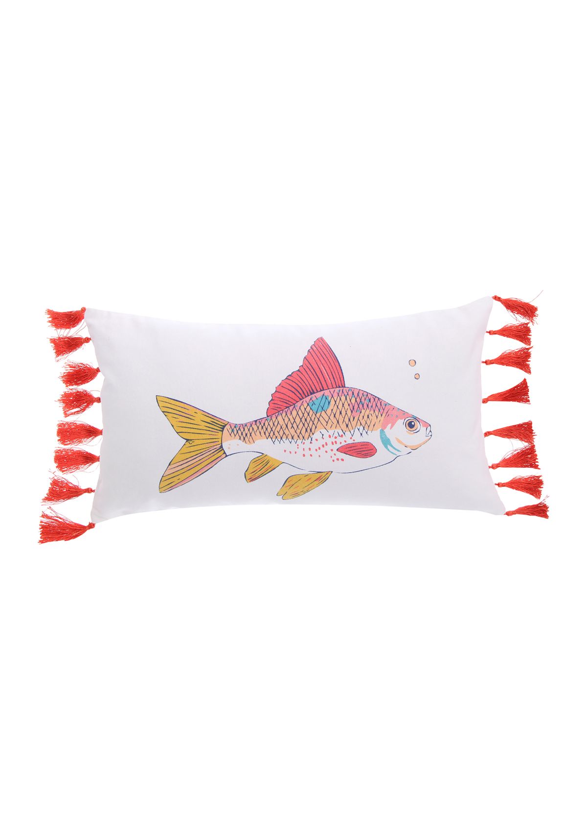 Barrier Reef Fish with Tassels Pillow