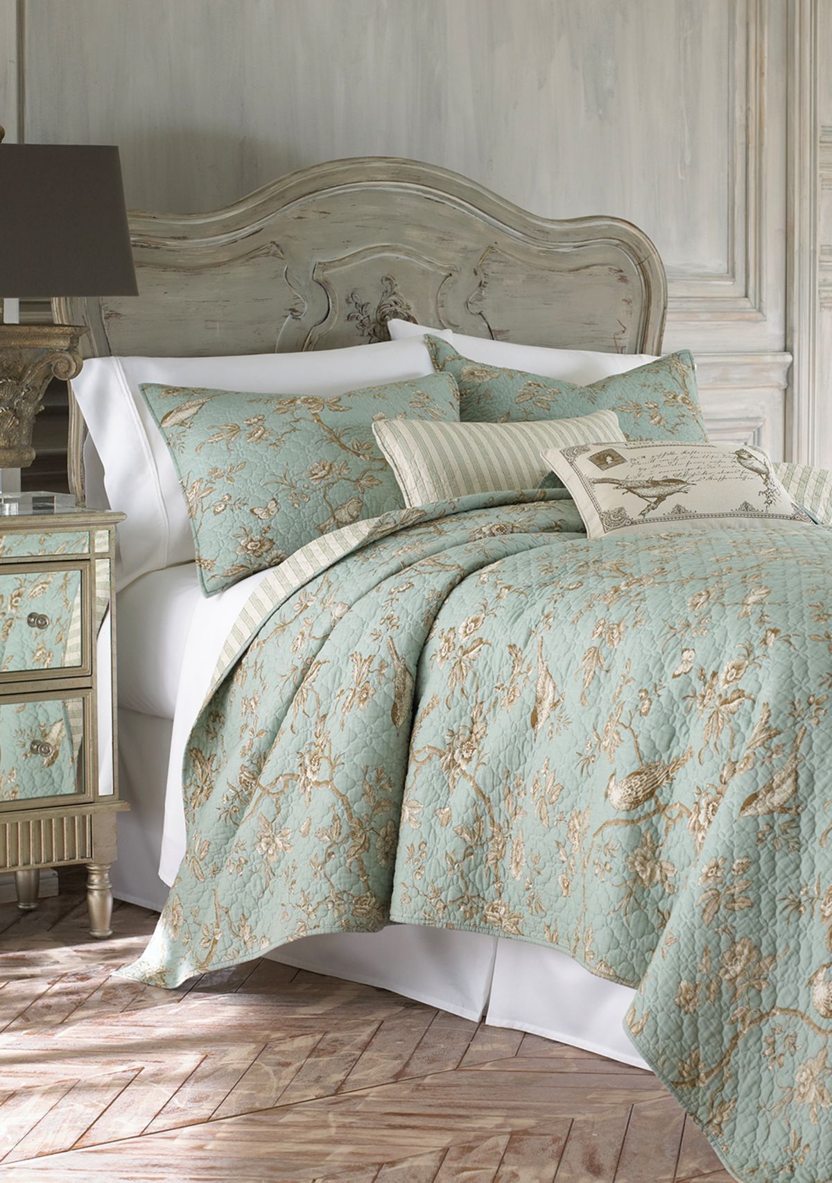 Tamir Teal Full/Queen Quilt 