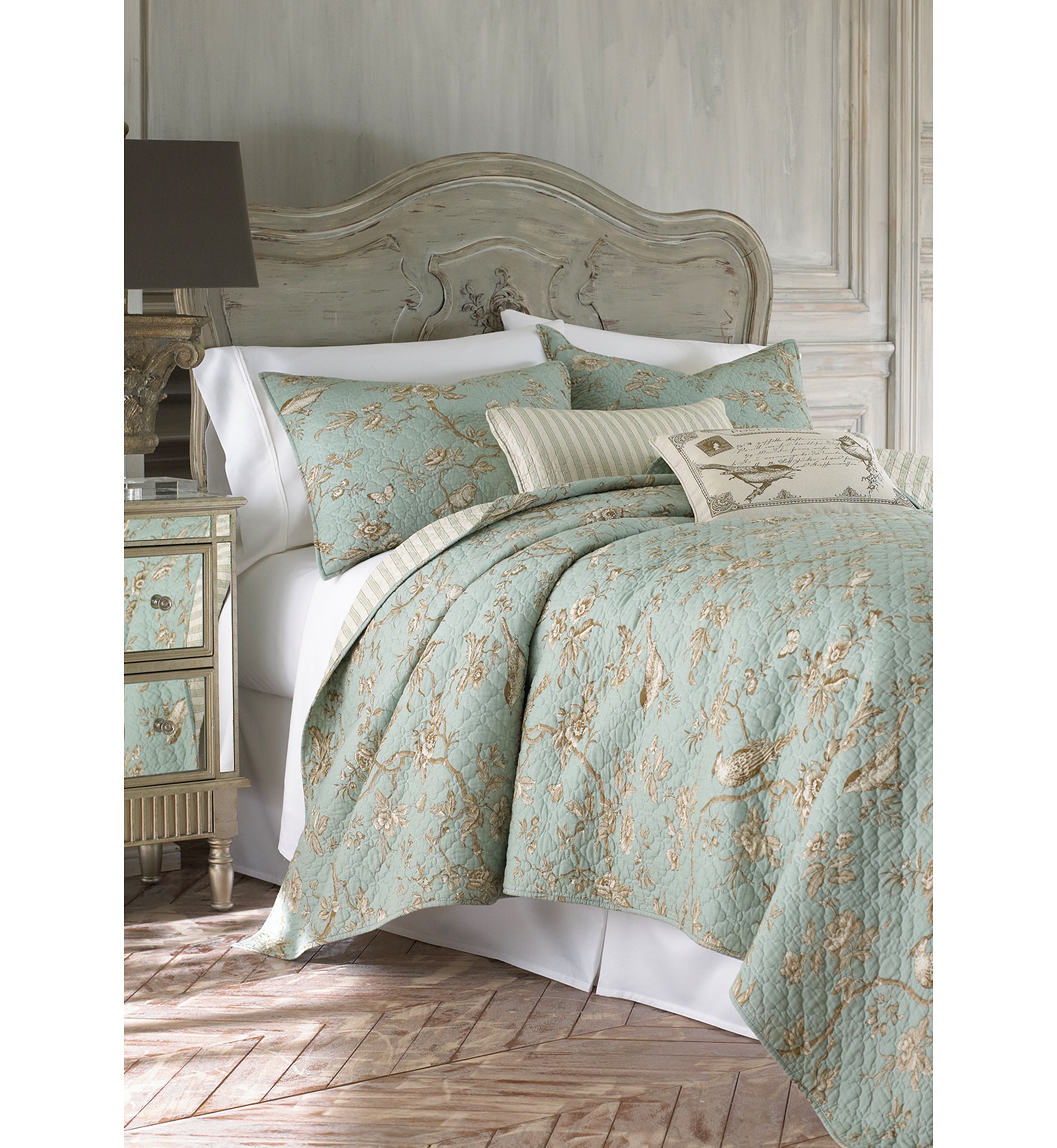 Tamir Teal Full/Queen Quilt 
