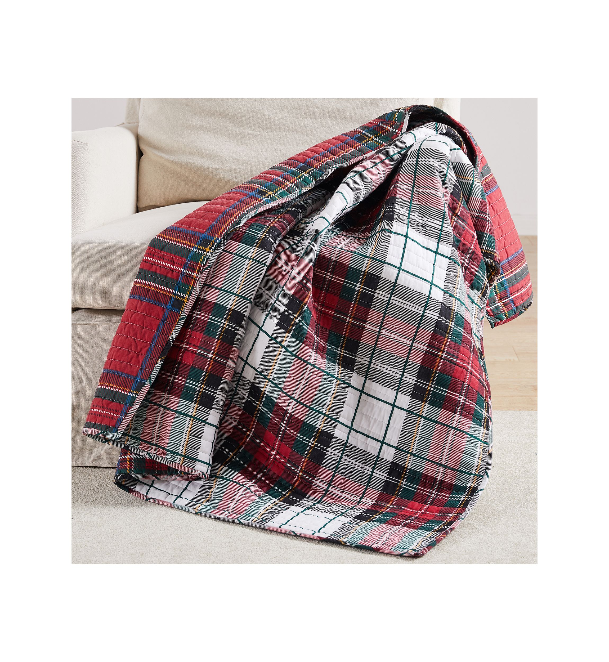 Spencer Plaid Quilted Throw