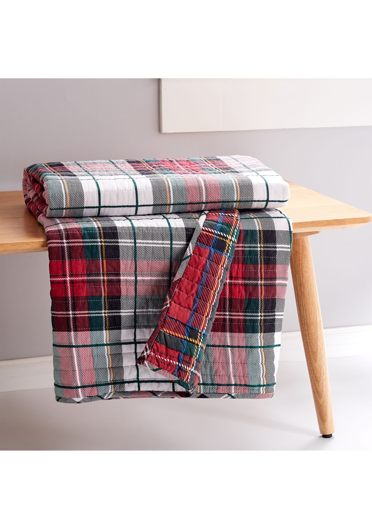 Spencer Plaid Quilted Throw