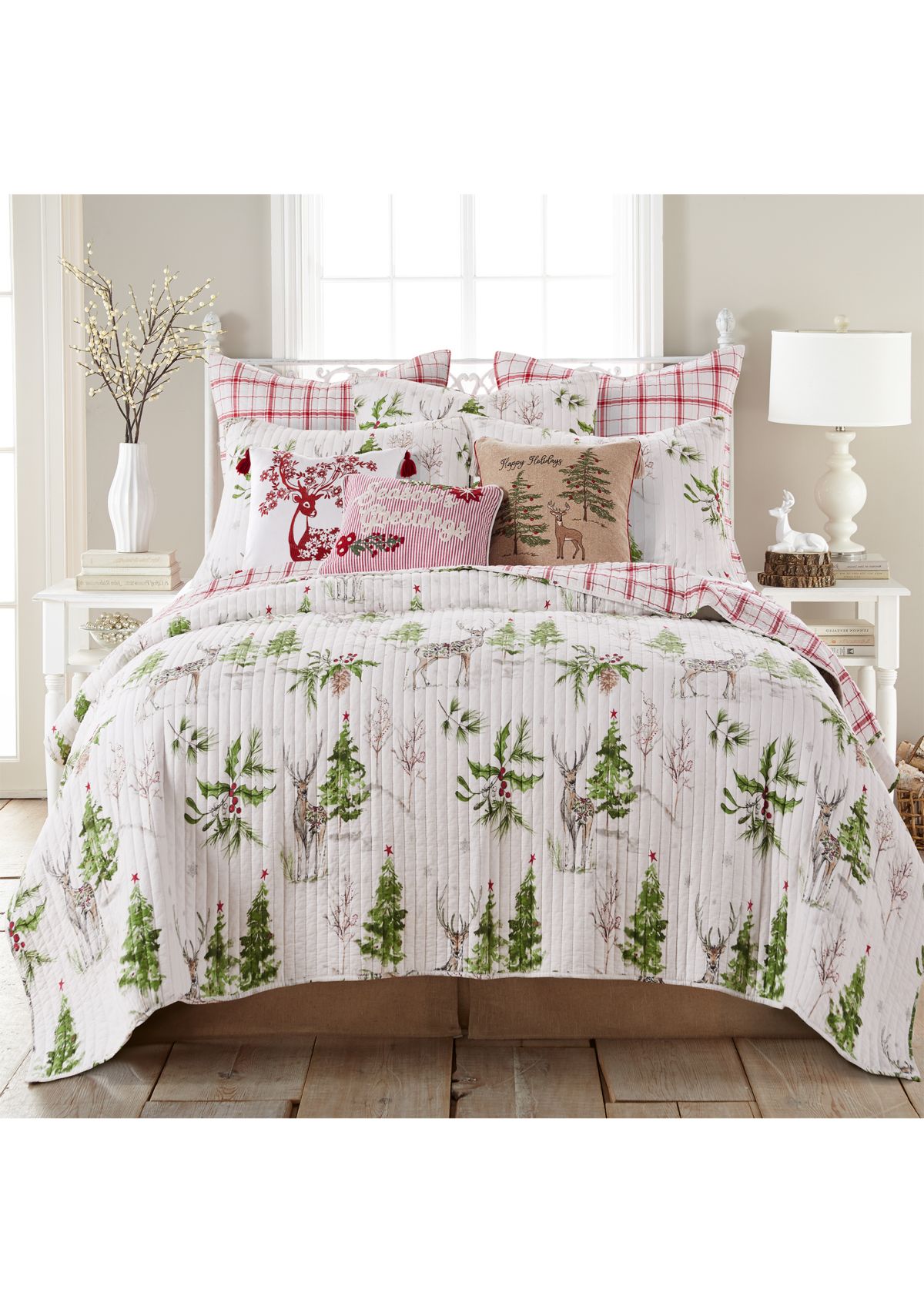 Sleigh Bells Seasons Greetings Fur Pillow