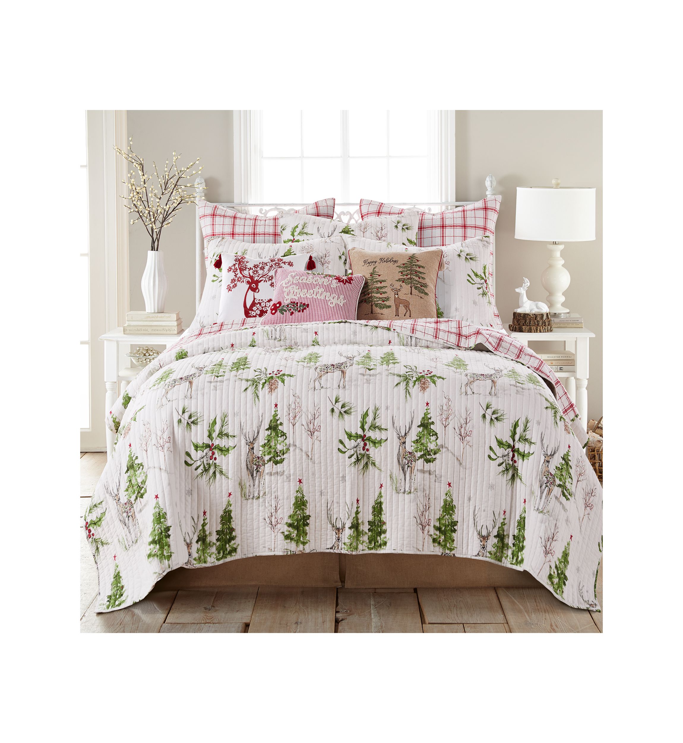 Sleigh Bells Seasons Greetings Fur Pillow