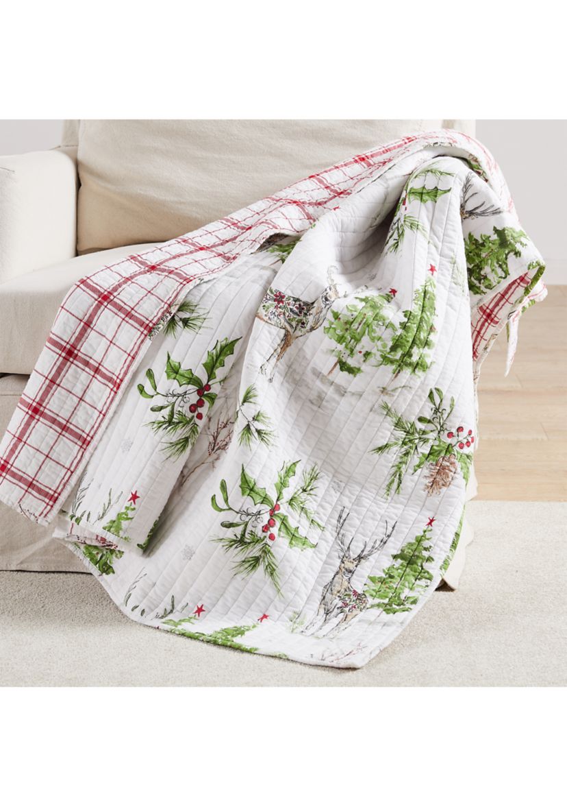 Sleigh Bells Quilted Throw