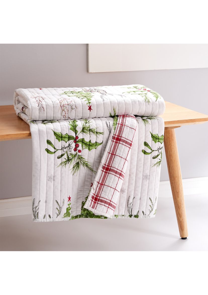 Sleigh Bells Quilted Throw