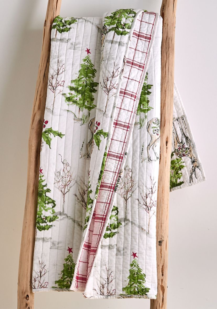 Sleigh Bells Quilted Throw