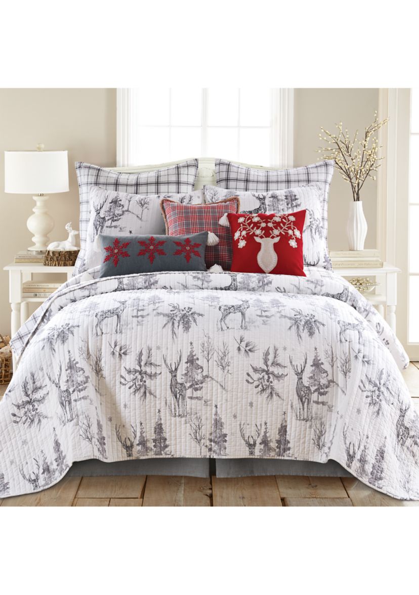 Sleigh Bells Gray Euro Sham