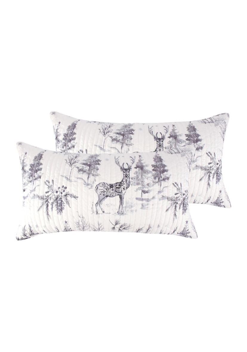 Sleigh Bells Gray Sham - 2 Pack 