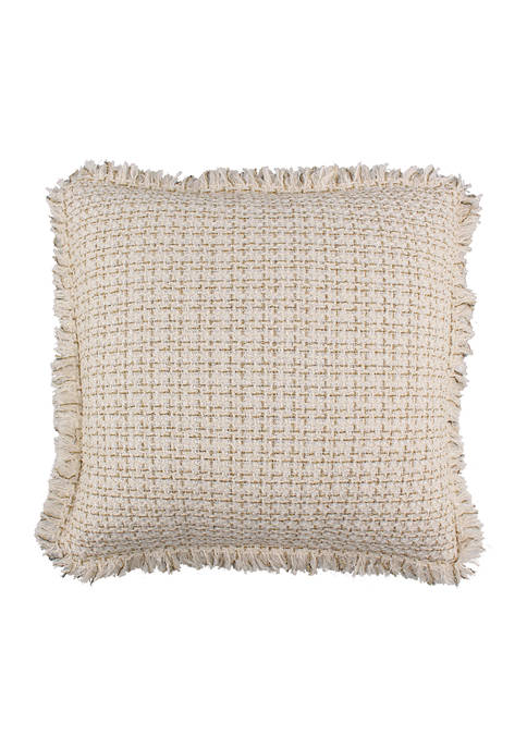 Villa Lugano Cosima Textured Fringe Pillow