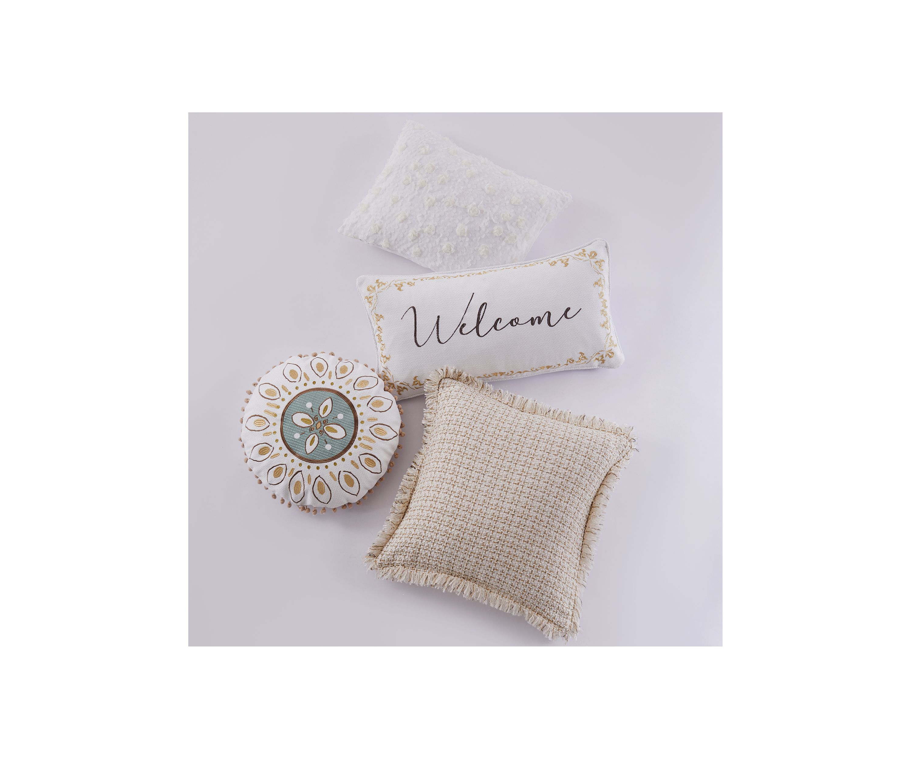   Cosima Textured Fringe Pillow 