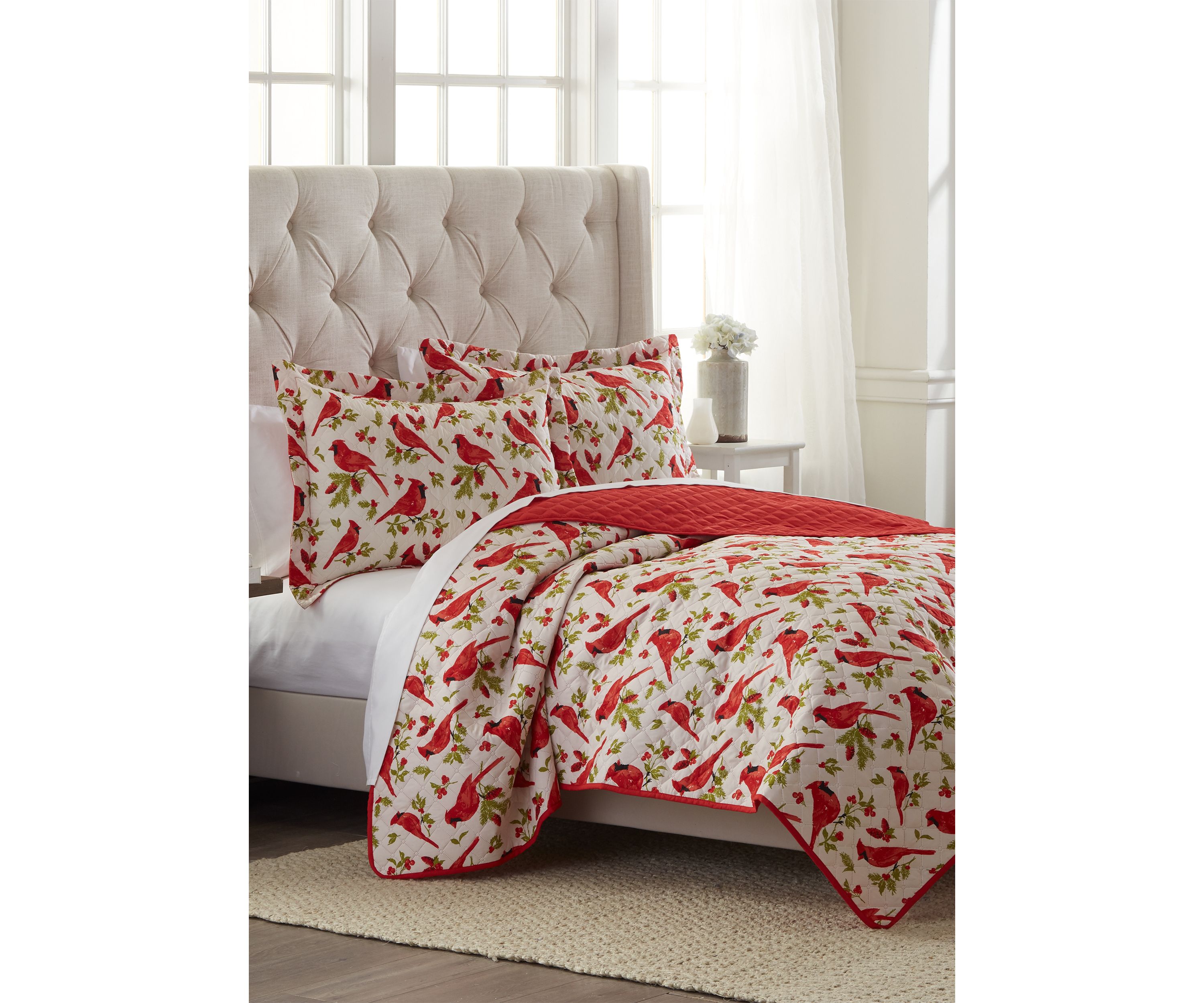Cardinal Quilt Set 