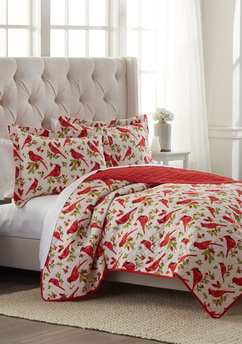 Cardinal Quilt Set 