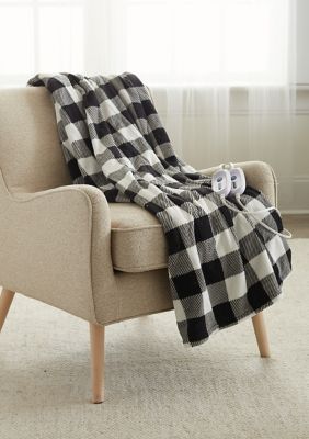 Modern. Southern. Home. Heated Microplush Throw Blanket