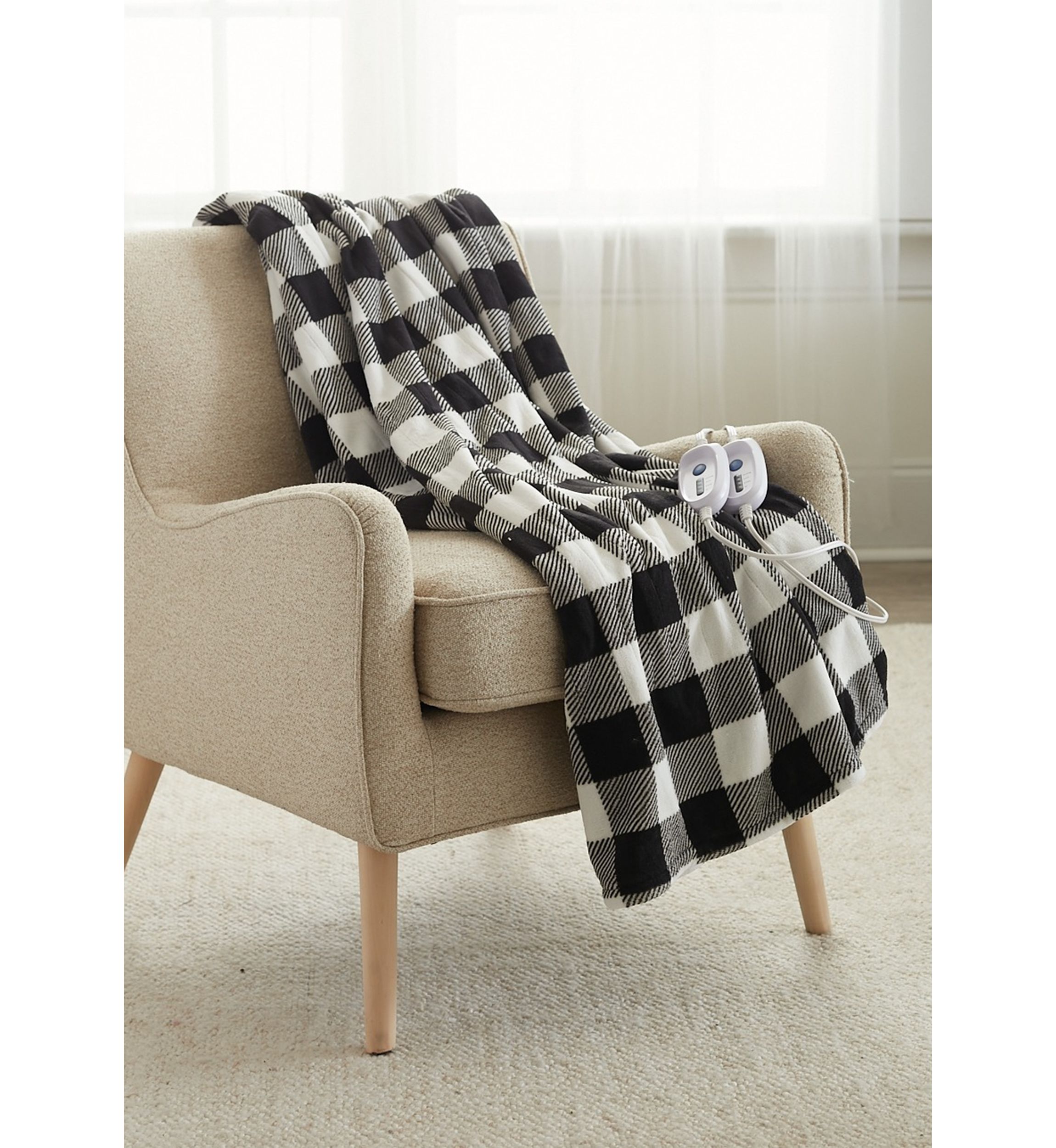 Heated Microplush Throw Blanket