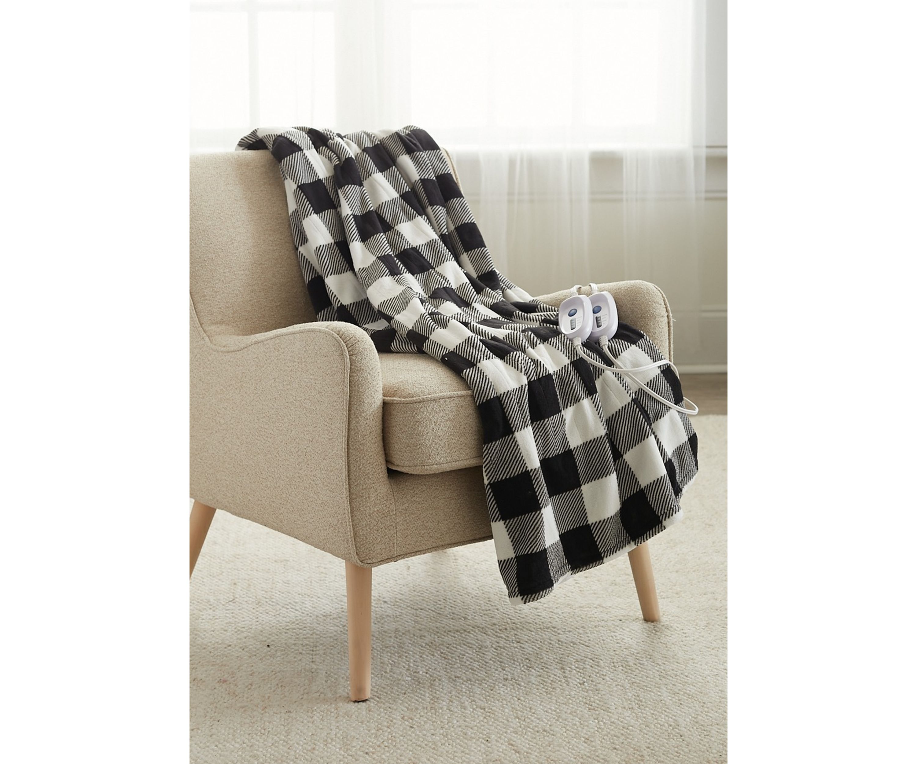 Heated Microplush Throw Blanket