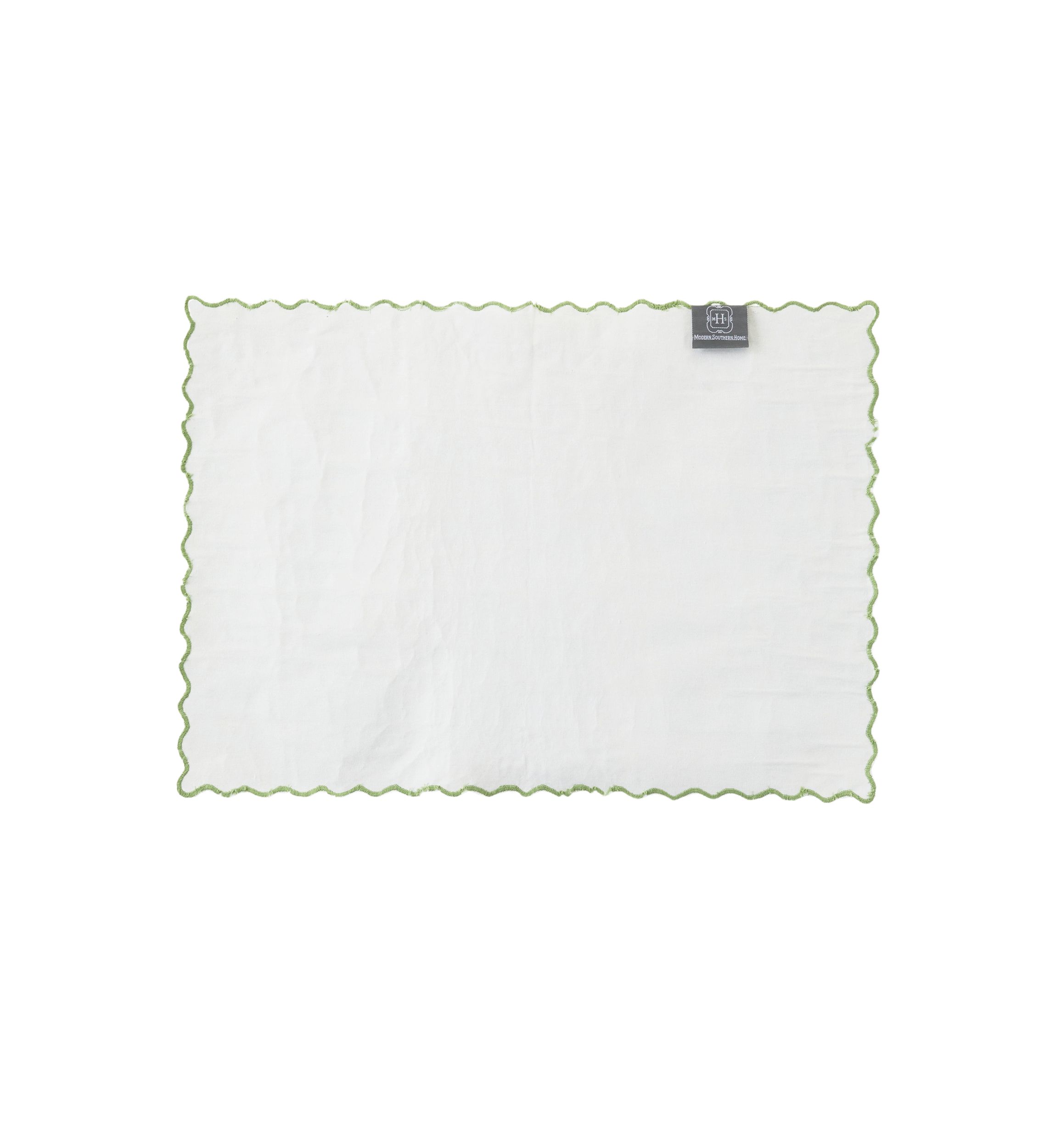 Floral Printed Scalloped Edge Placemats