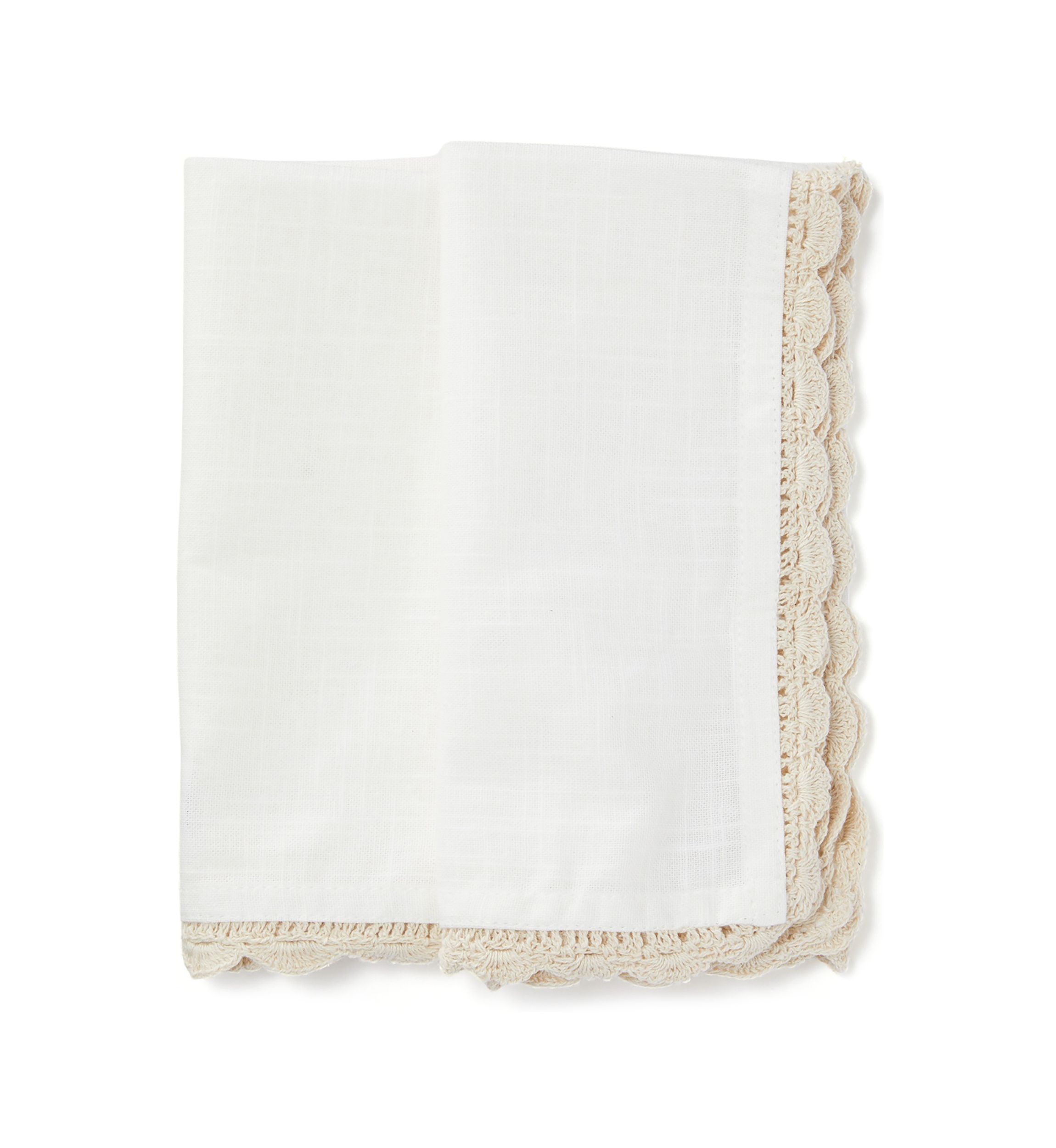 Natural Lace Trim Napkins - Set of 2