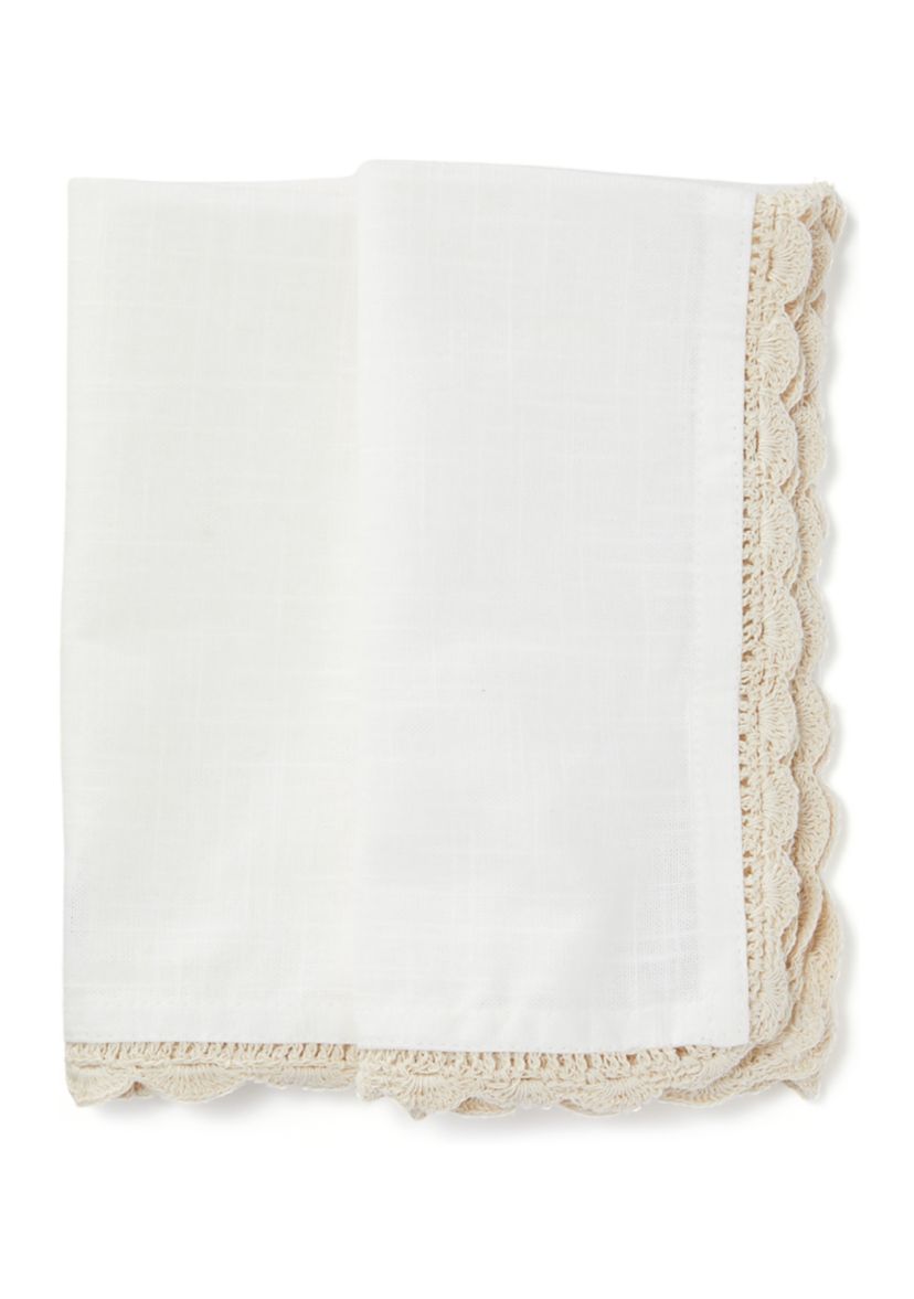 Natural Lace Trim Napkins - Set of 2