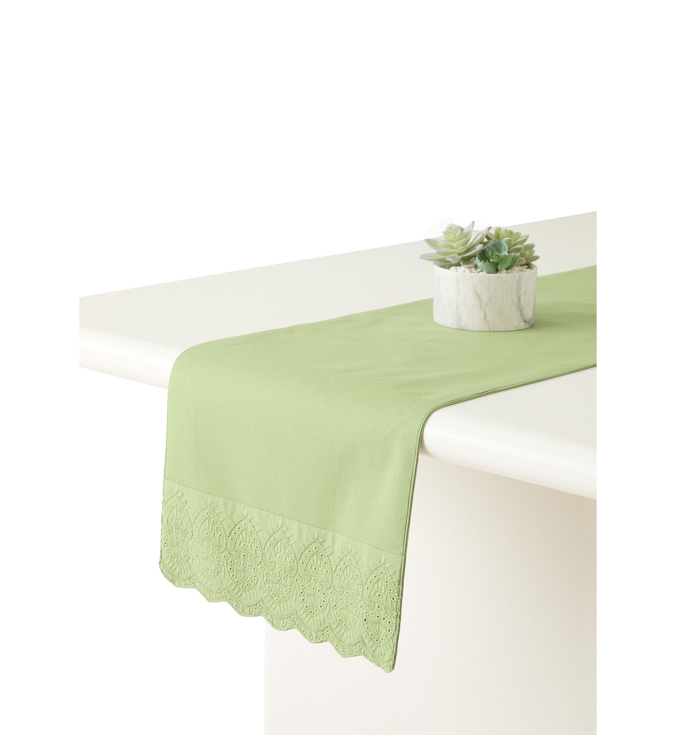 Green Eyelet Runner