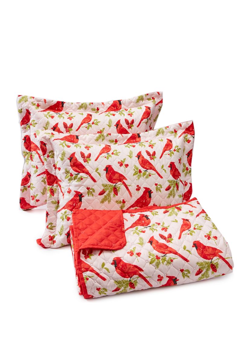 Cardinal Quilt Set 