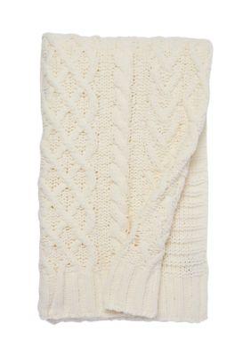 Dkny chenille cable online knit throw