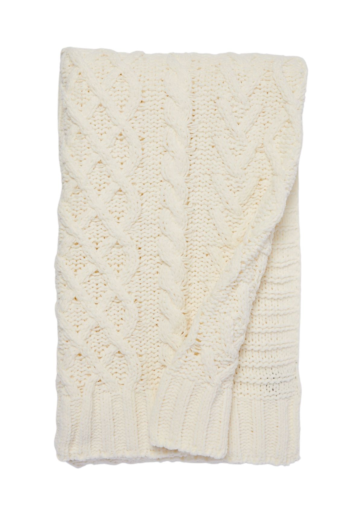 Chunky Cable Knit Throw