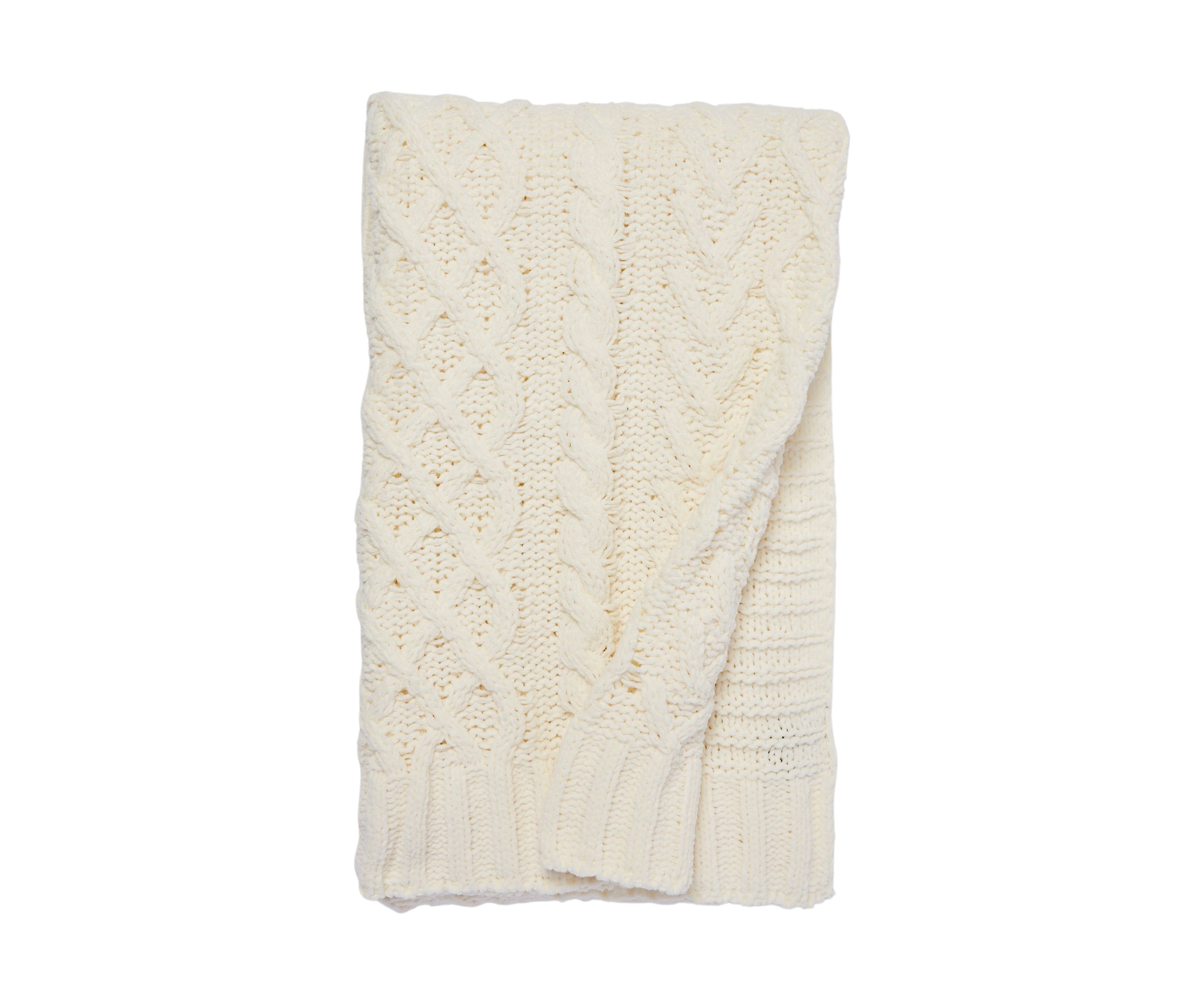 Chunky Cable Knit Throw