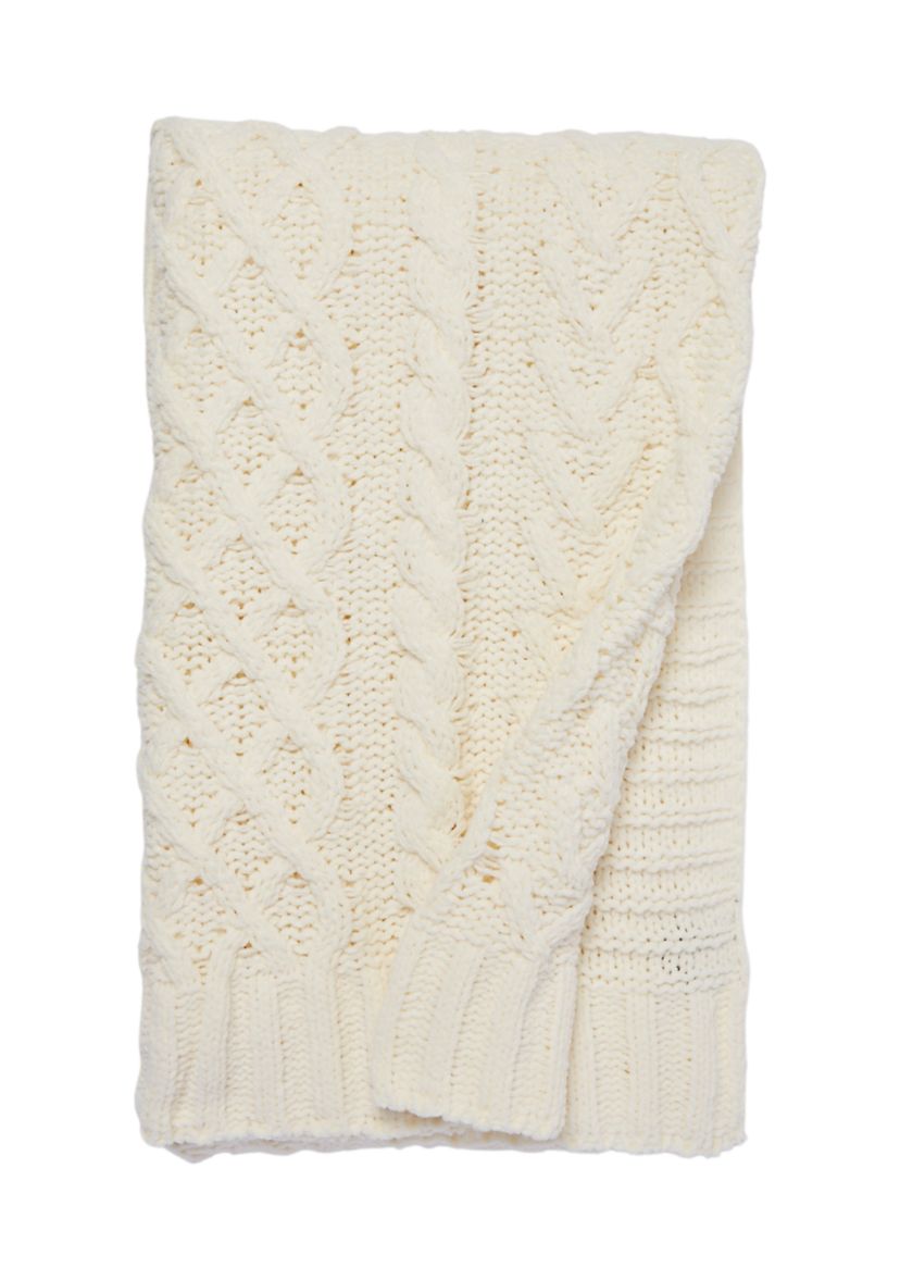 Chunky Cable Knit Throw