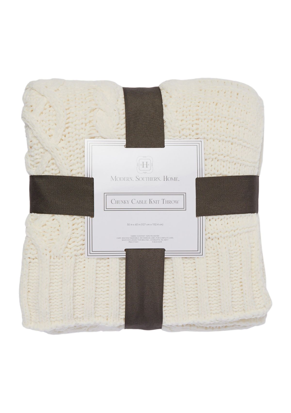 Chunky Cable Knit Throw
